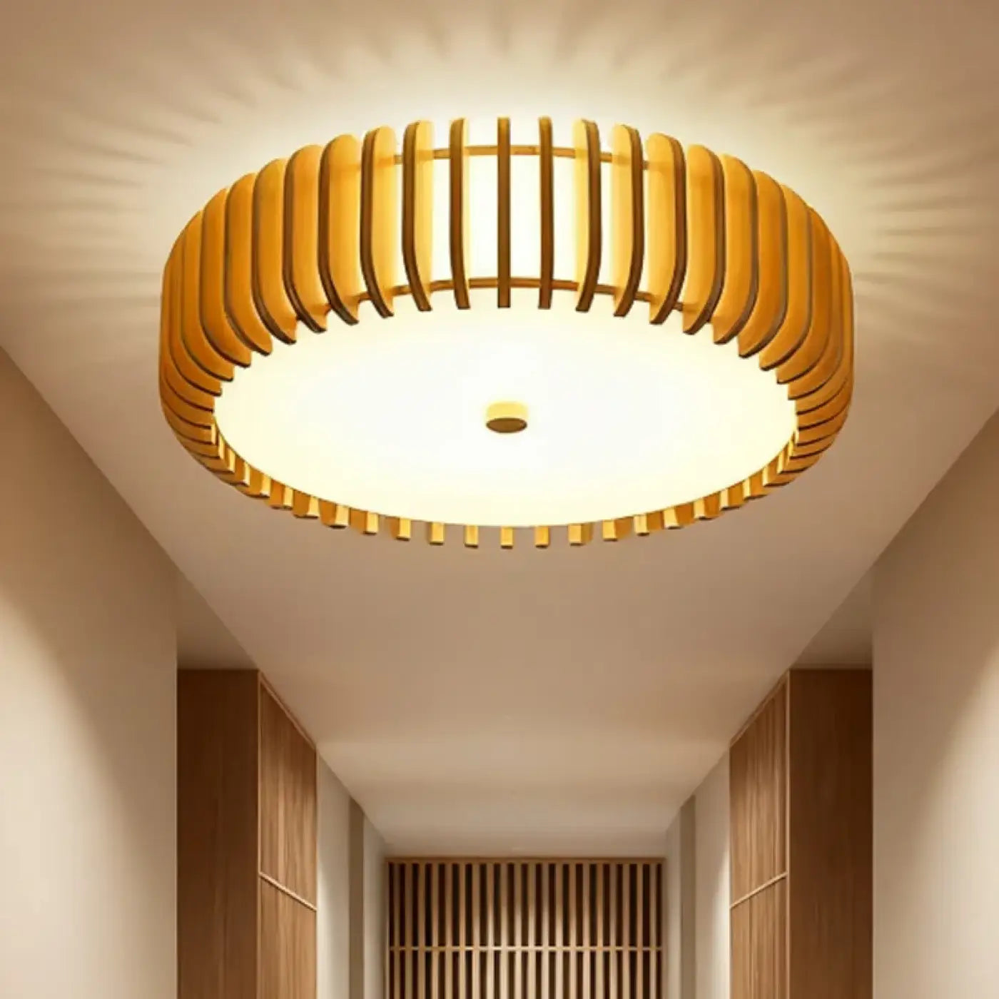 Luminaire Plafonnier Design en Bois - Batou