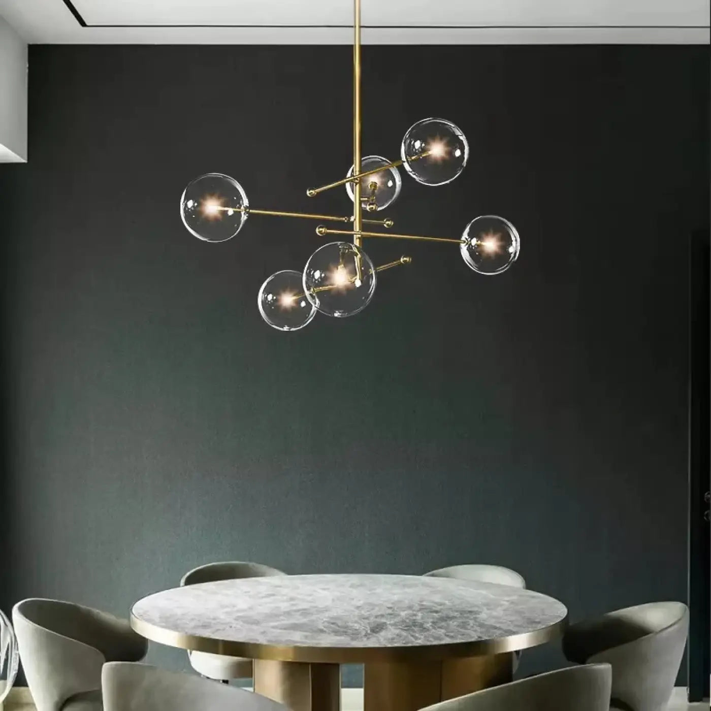 Suspension Luminaire Moderne en Laiton - Atomix