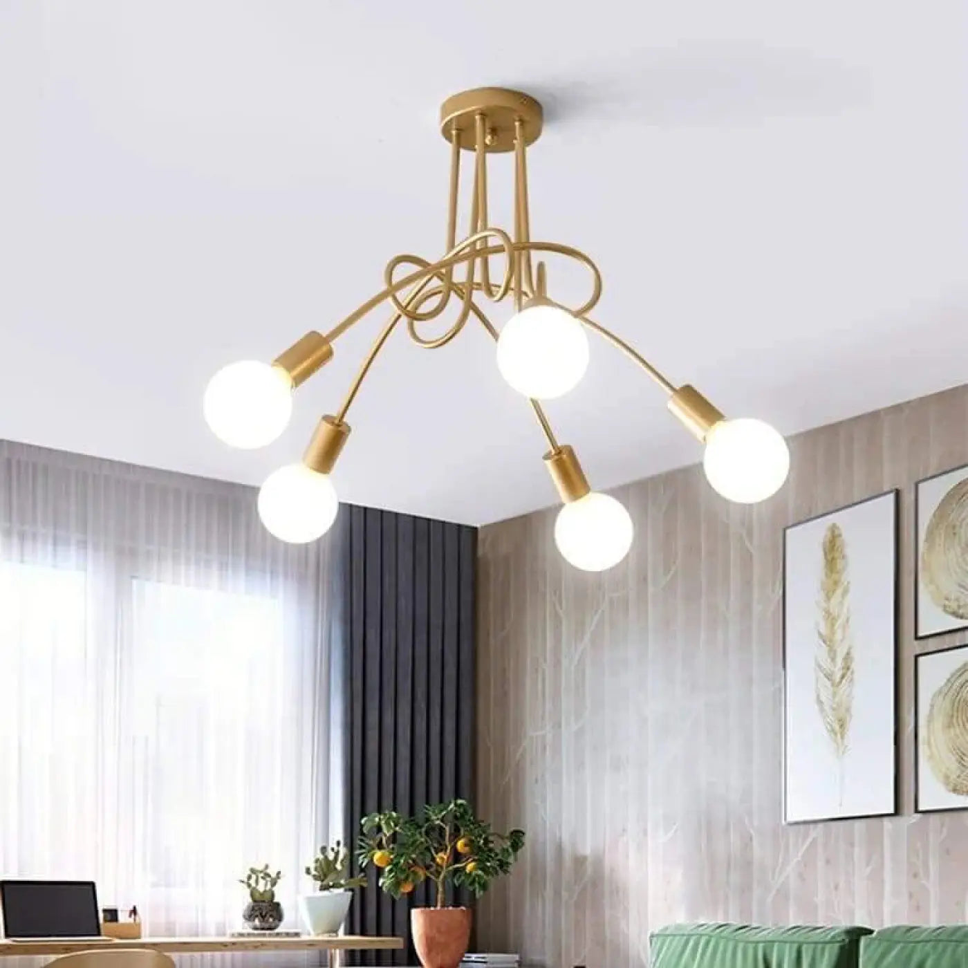 Luminaire Plafonnier Moderne en Metal - Boule