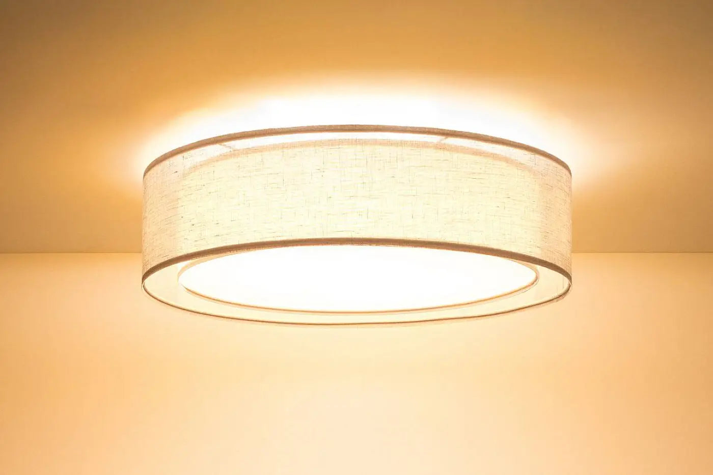 Luminaire Plafonnier Design en Tissu - Puro (Beige)