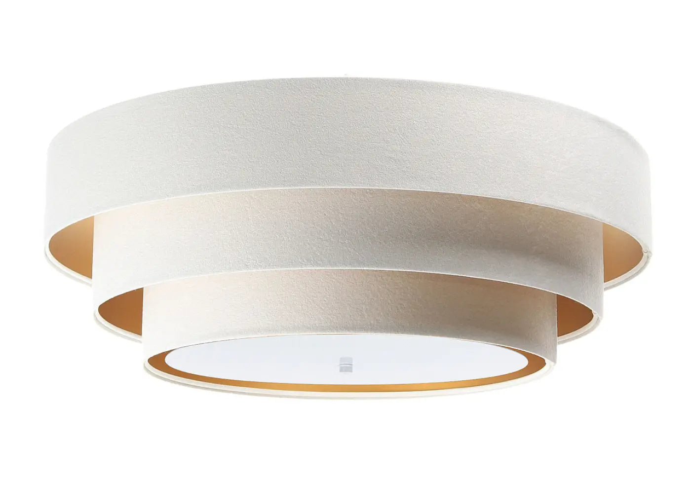 Luminaire Plafonnier - Triniti Veloursstoff (Blanc/Doré)