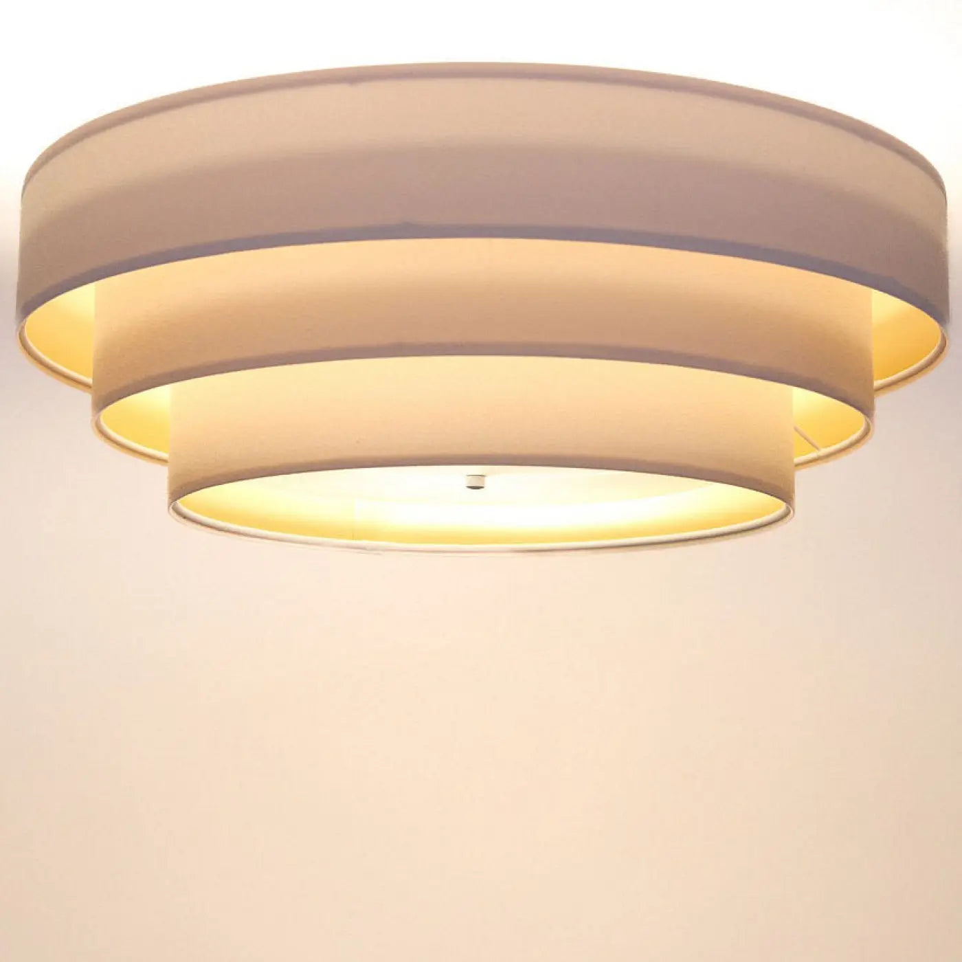 Luminaire Plafonnier - Triniti Veloursstoff (Blanc/Doré)