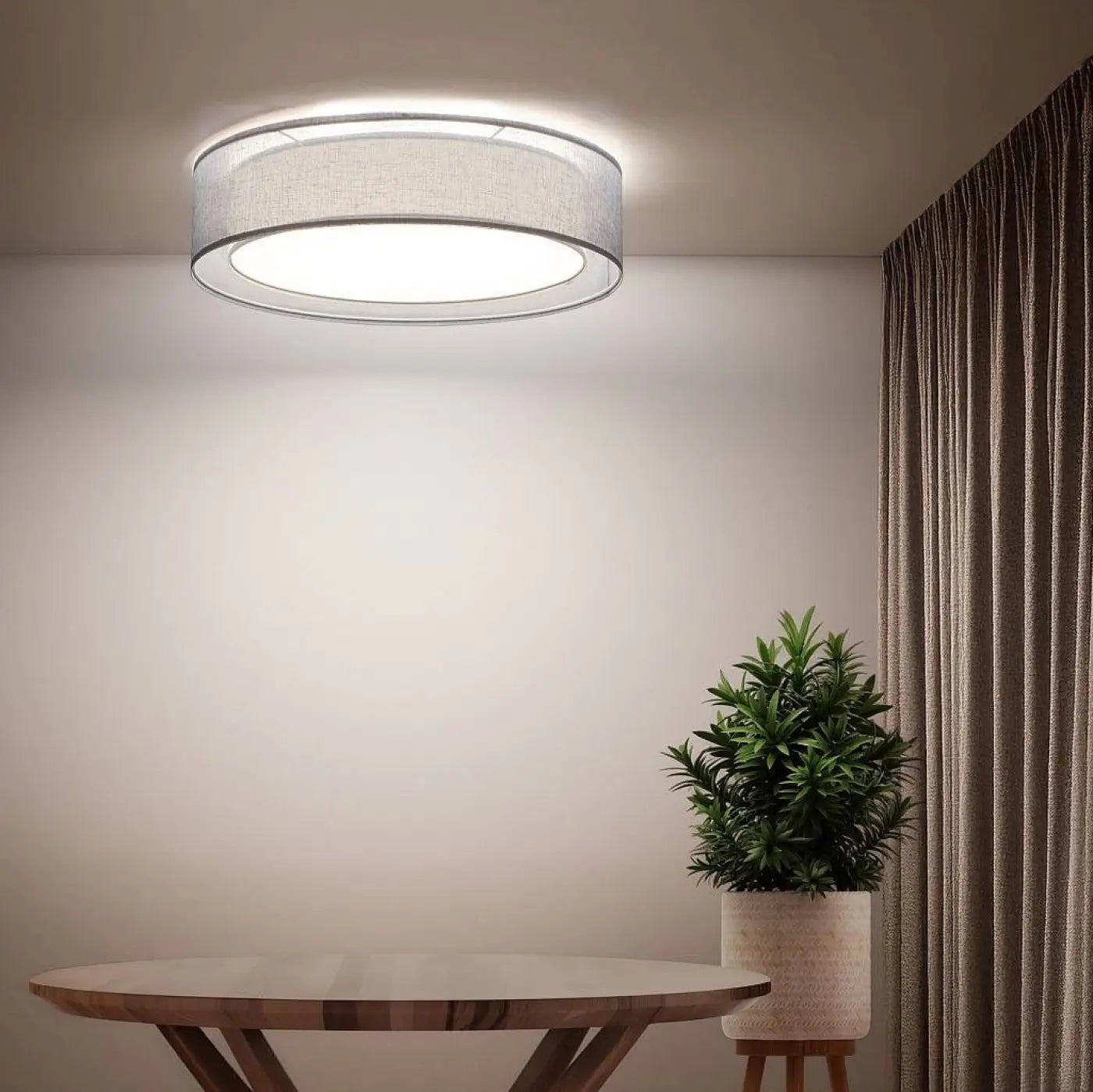 Luminaire Plafonnier Design en Tissu - Puro (Bleu Clair)