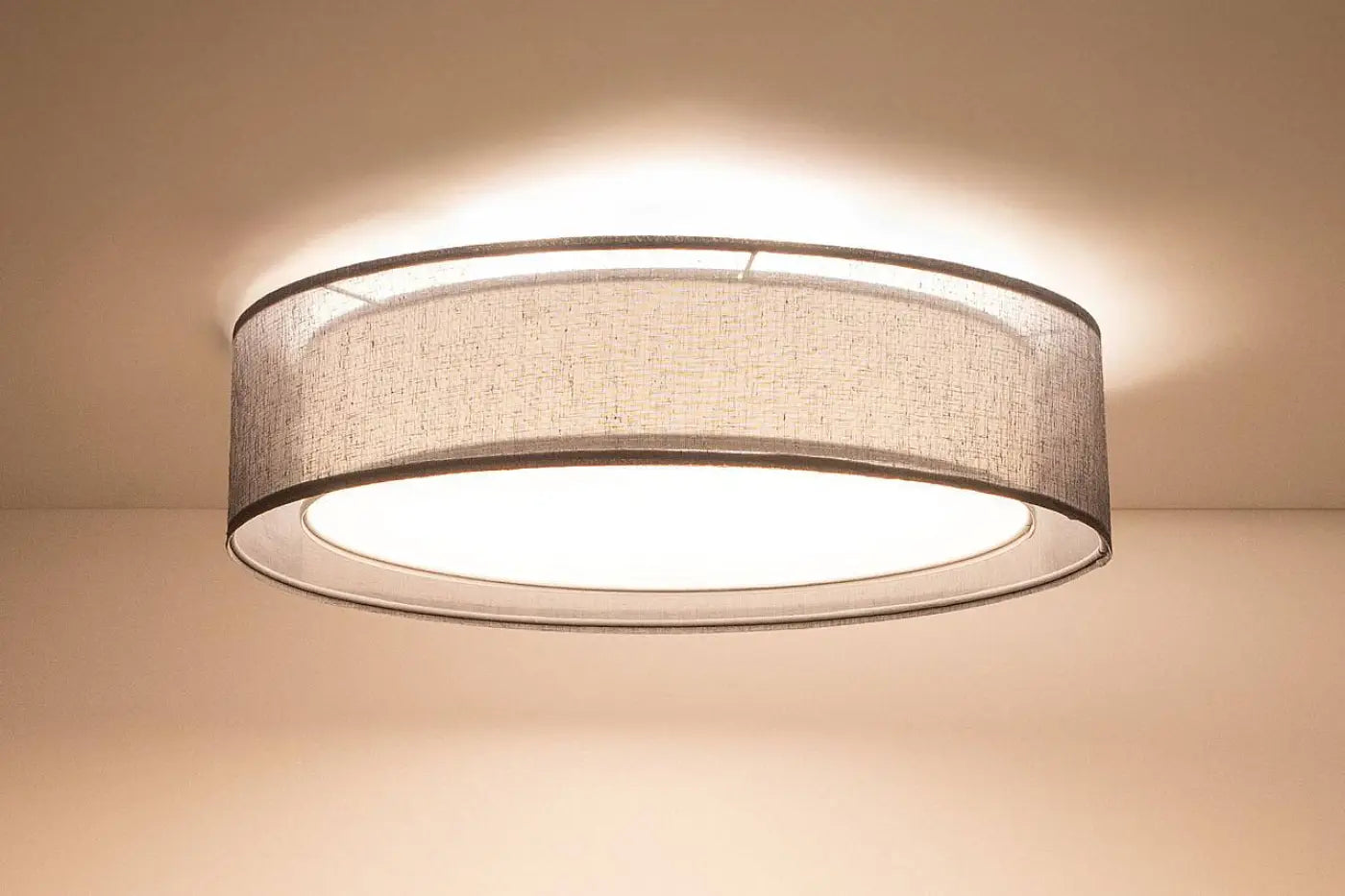 Luminaire Plafonnier Design en Tissu - Puro (Graphite)