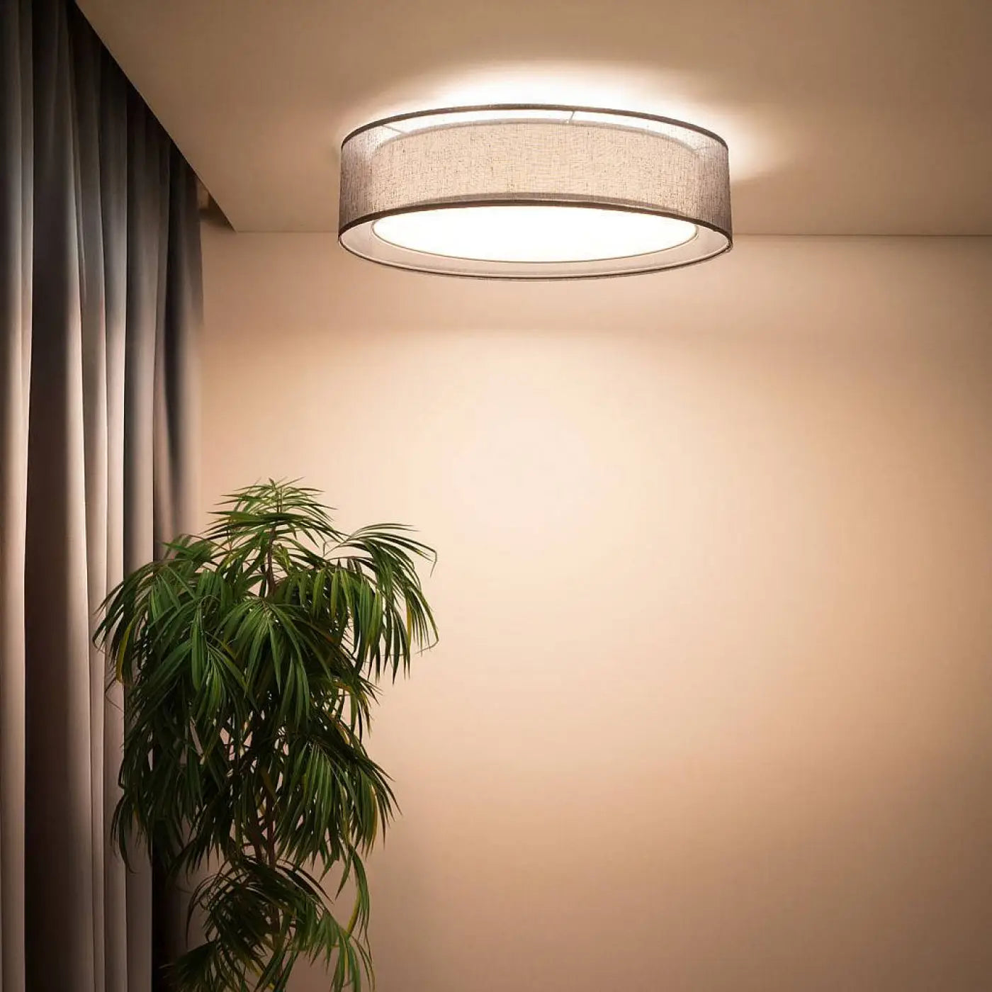 Luminaire Plafonnier Design en Tissu - Puro (Graphite)