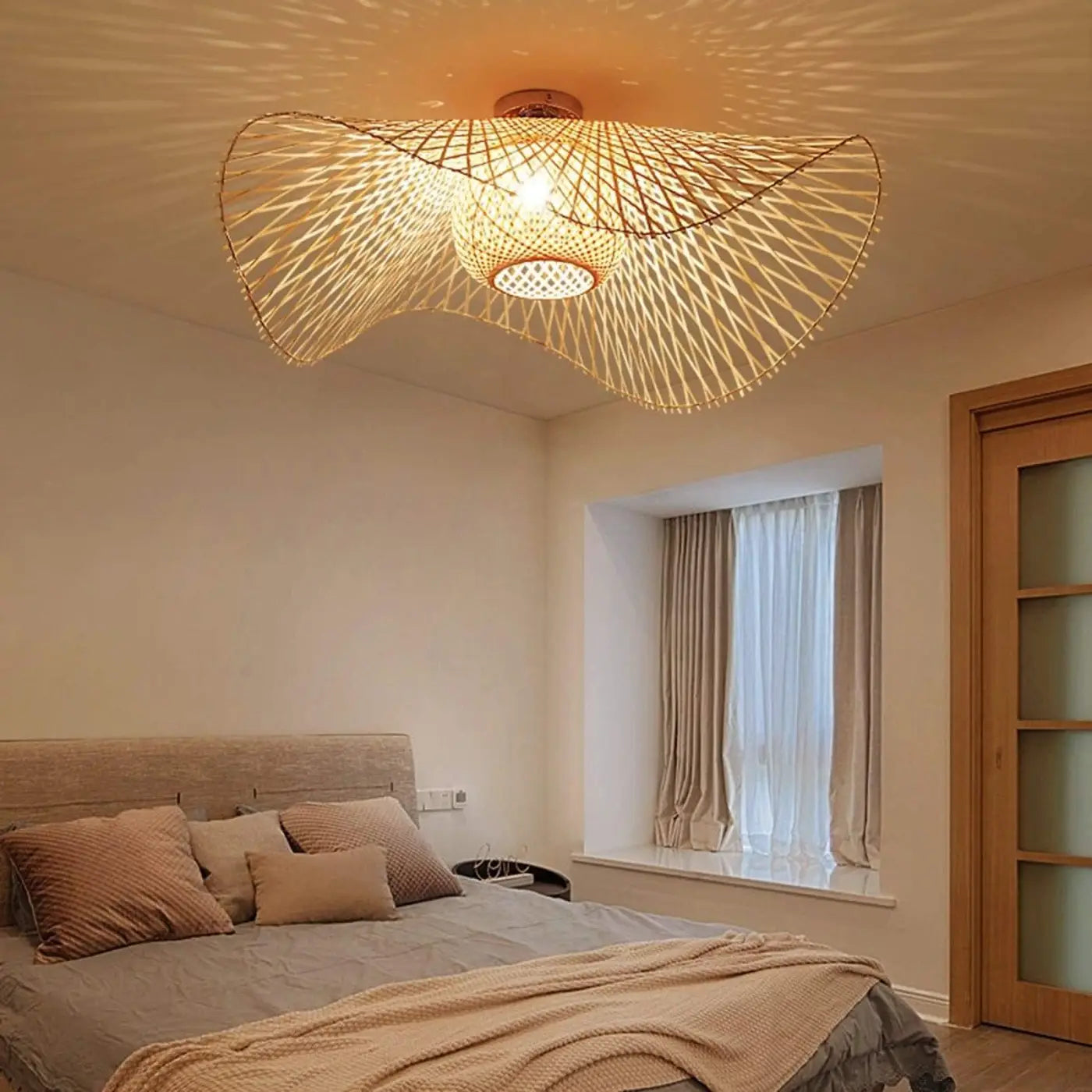Luminaire Plafonnier en Rotin - Tisse