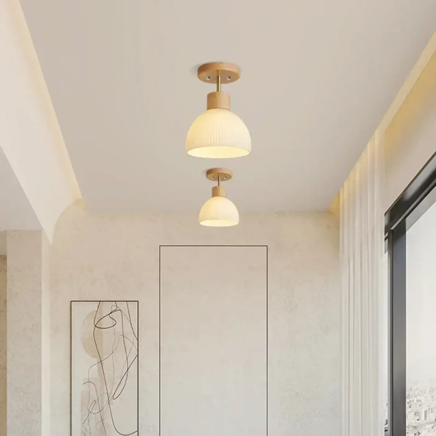 Luminaire Plafonnier Scandinave en Bois - Dinali