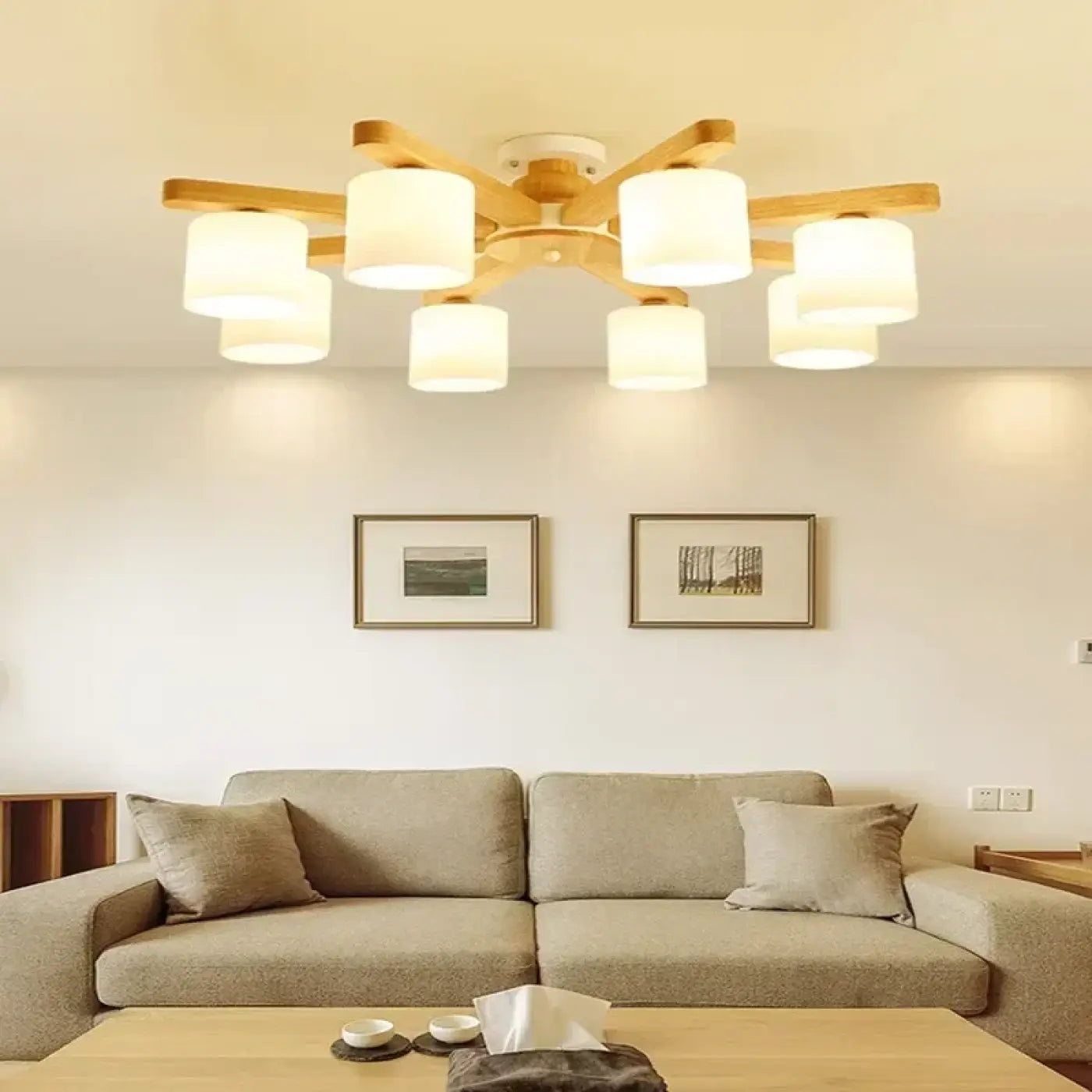 Luminaire Plafonnier Scandinave en Bois - Dinave