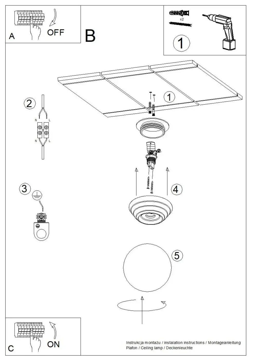Luminaire Plafonnier Design - Zori (Blanc)
