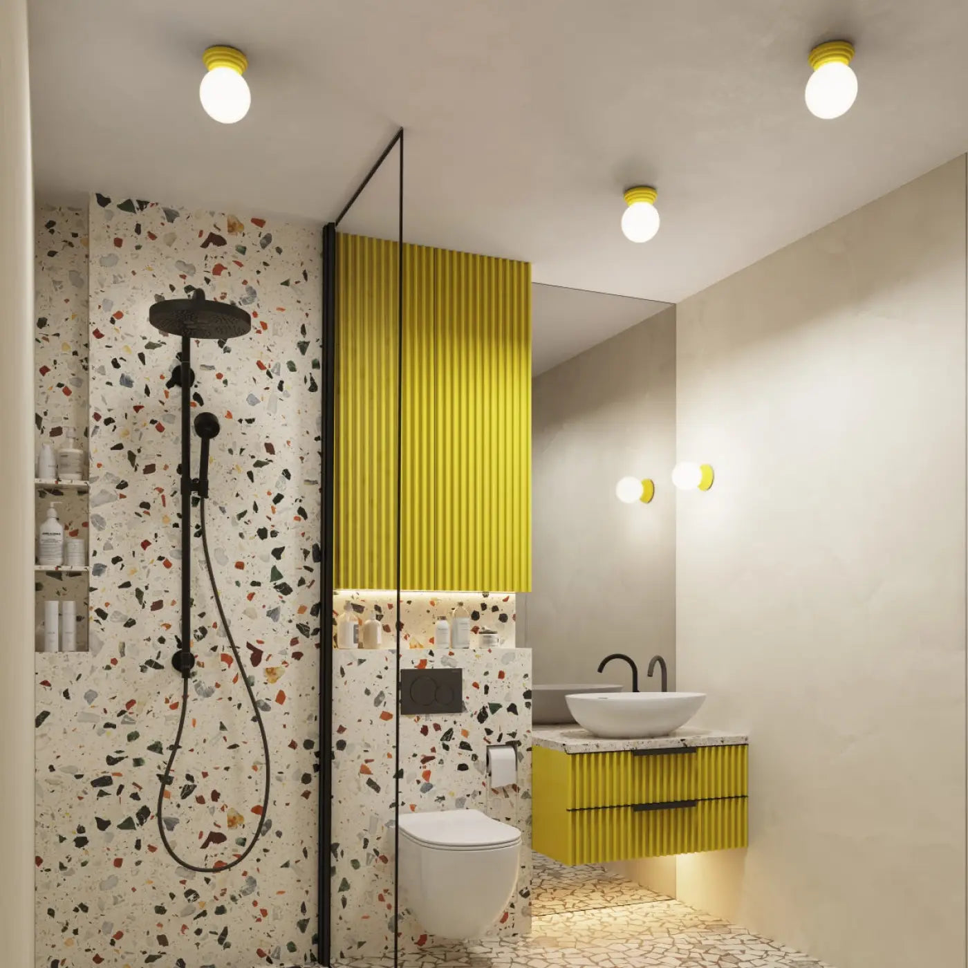 Luminaire Plafonnier Design - Zori (Jaune)
