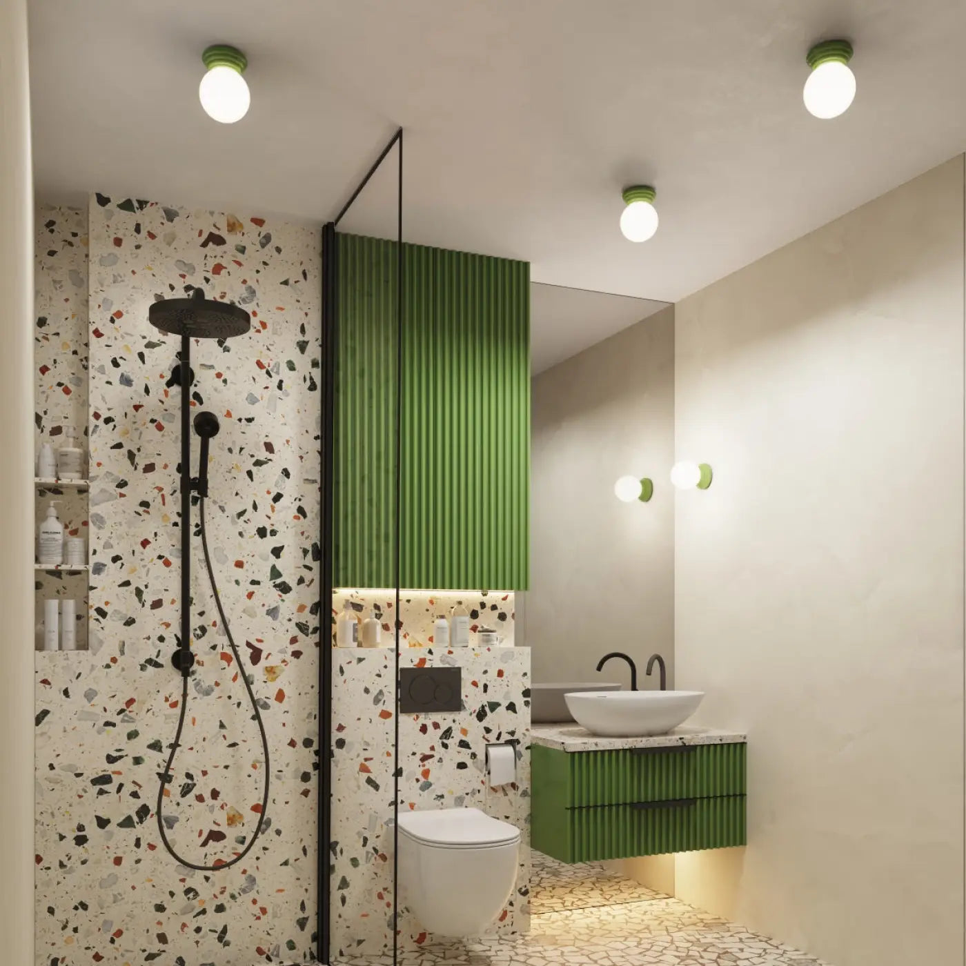 Luminaire Plafonnier Design - Zori (Vert)