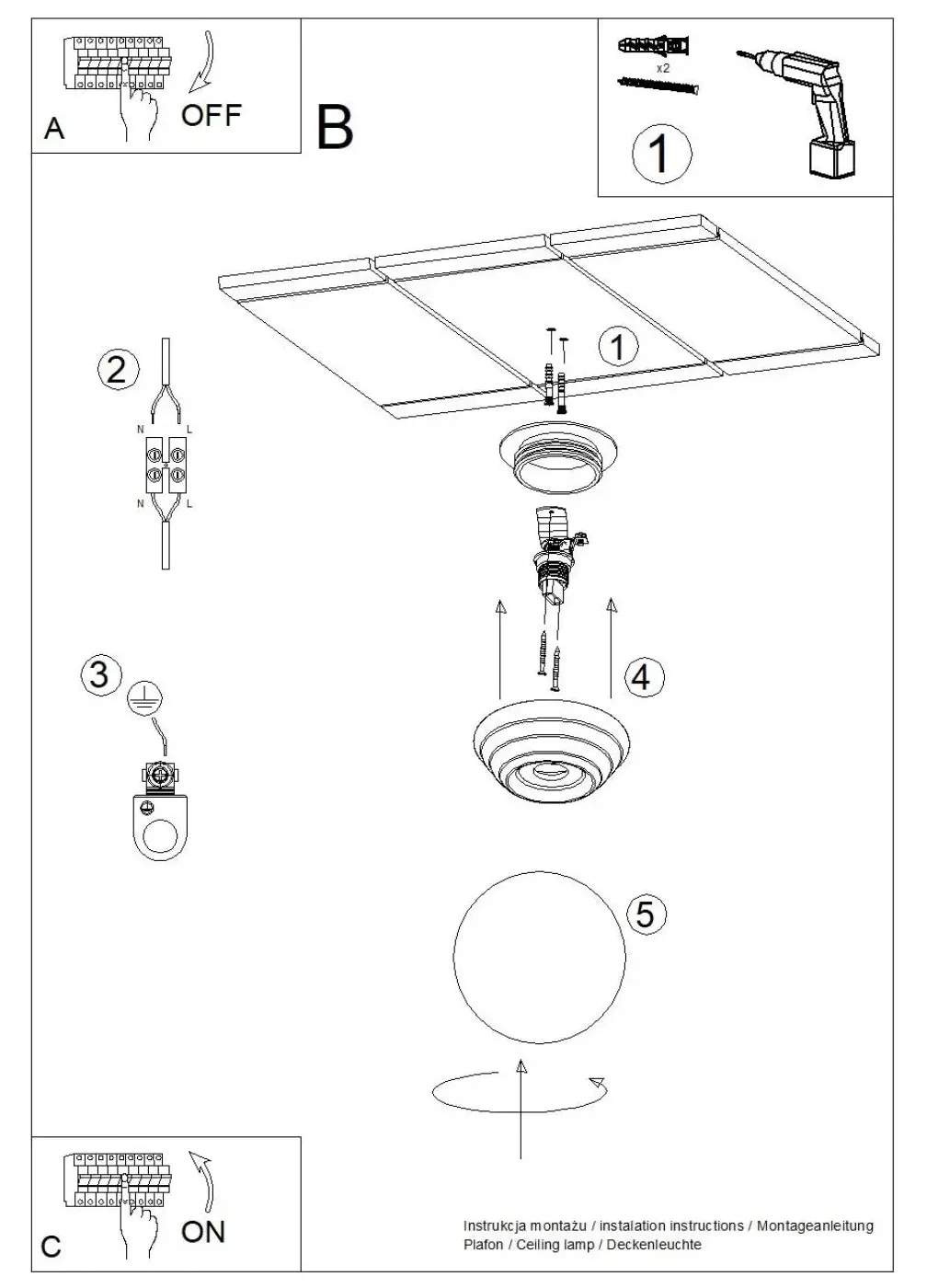 Luminaire Plafonnier Design - Zori (Vert)
