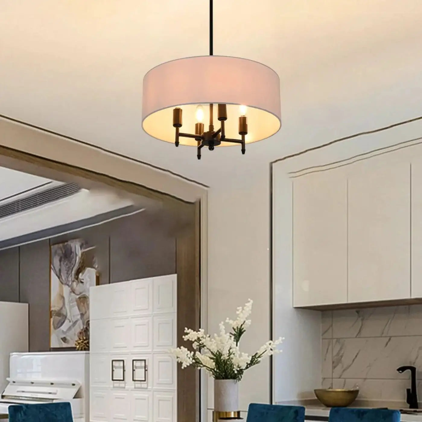 Suspension Luminaire Moderne en Tissu - Dofoty