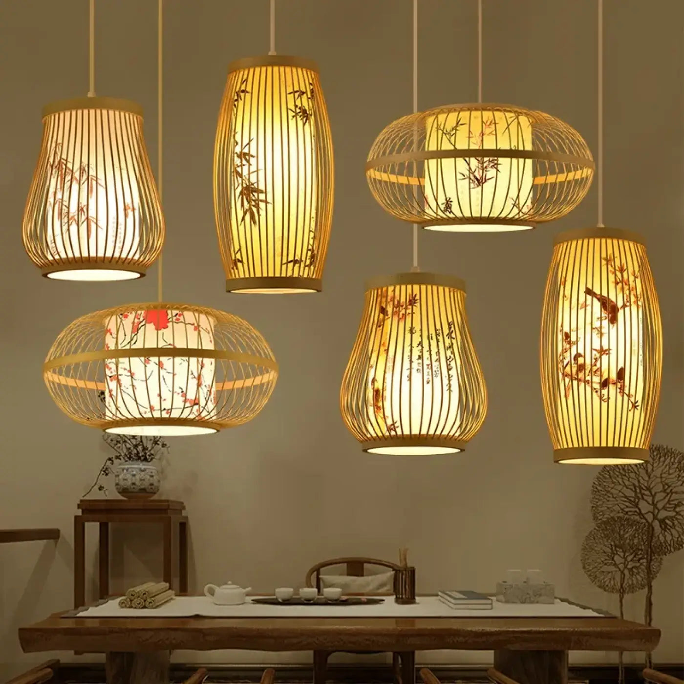 Suspension Luminaire en Bambou - Bati