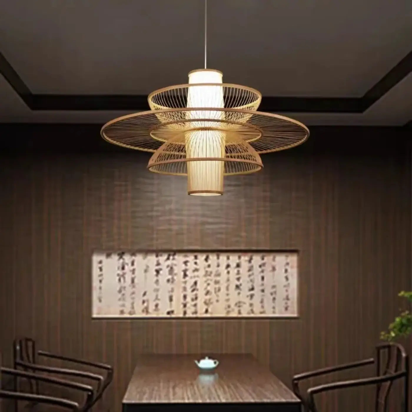 Suspension Luminaire Design en Bambou - Zeni