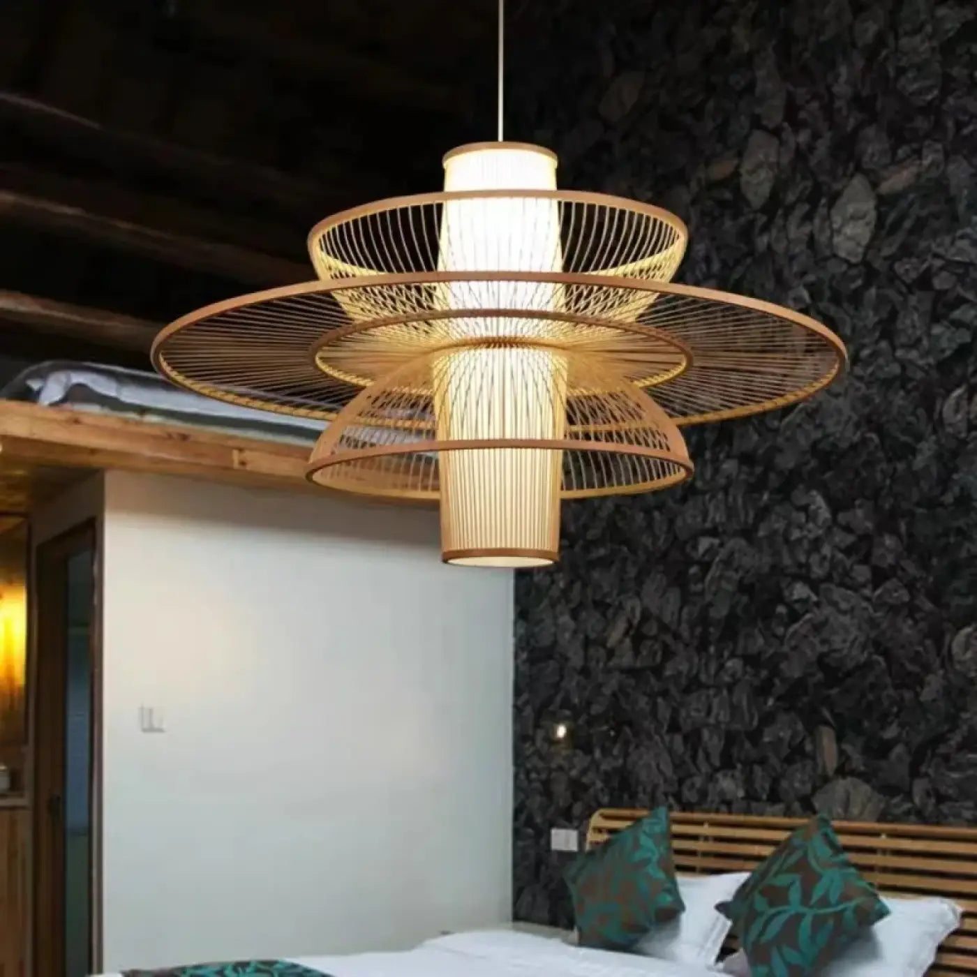 Suspension Luminaire Design en Bambou - Zeni