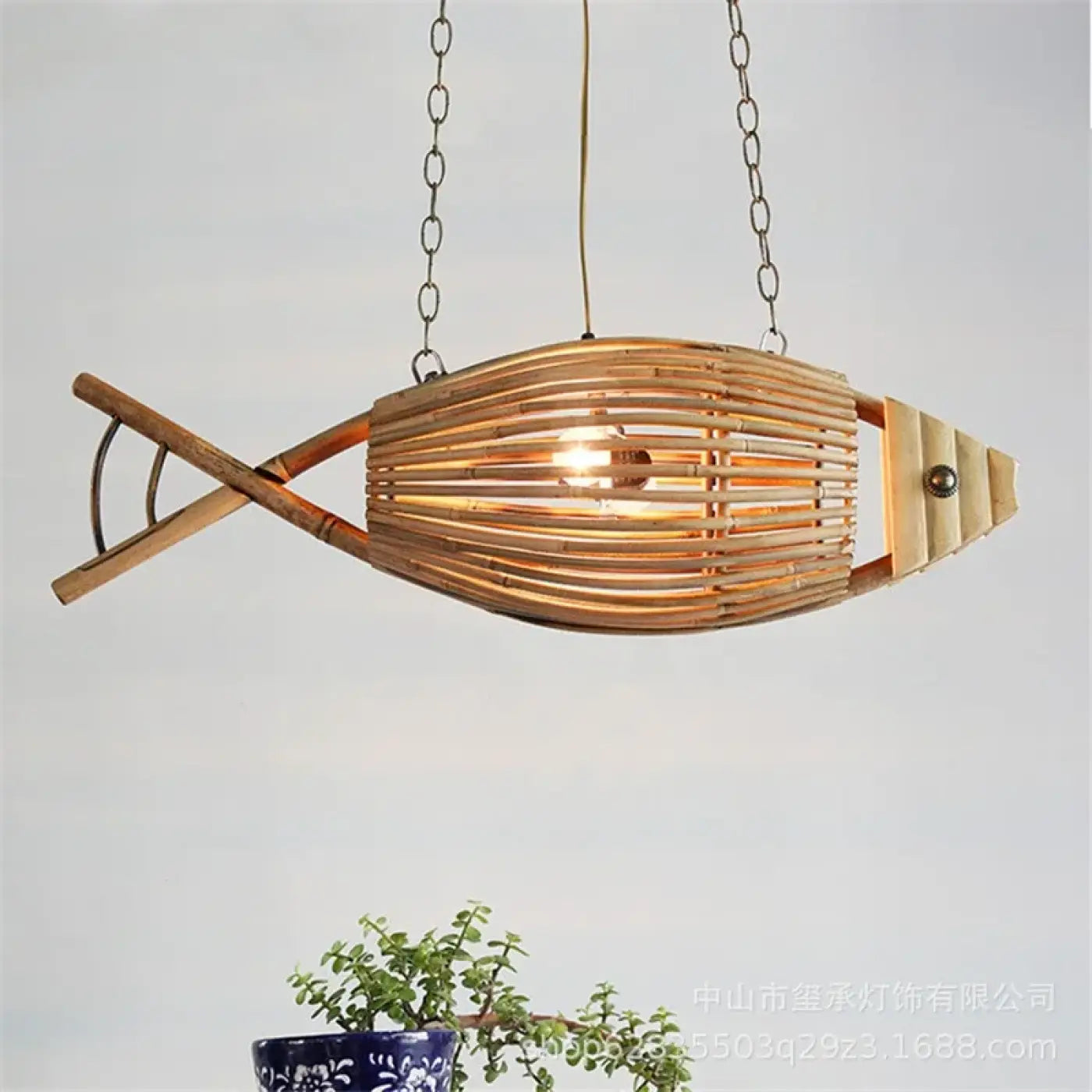 Suspension Luminaire Design en Bambou - Vota