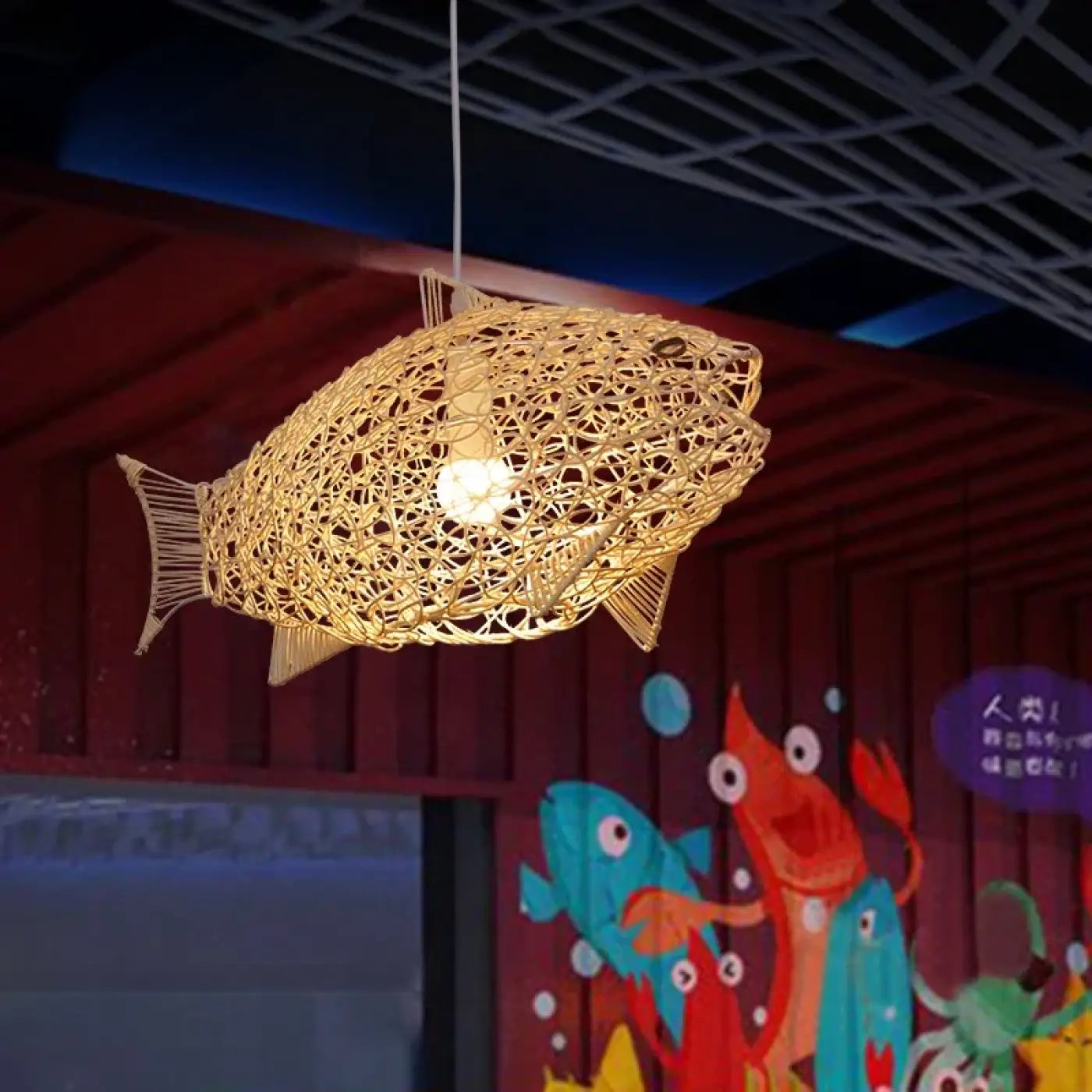 Suspension Luminaire Design en Bambou - Vota