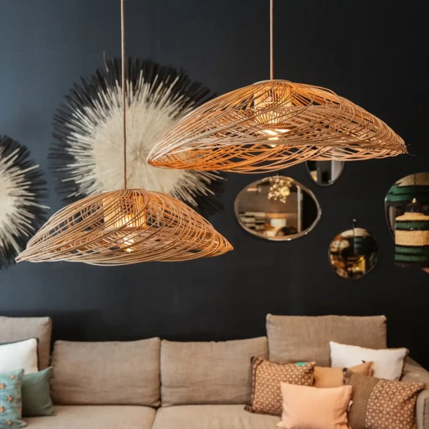 Suspension Luminaire Design en Bambou - Gasia