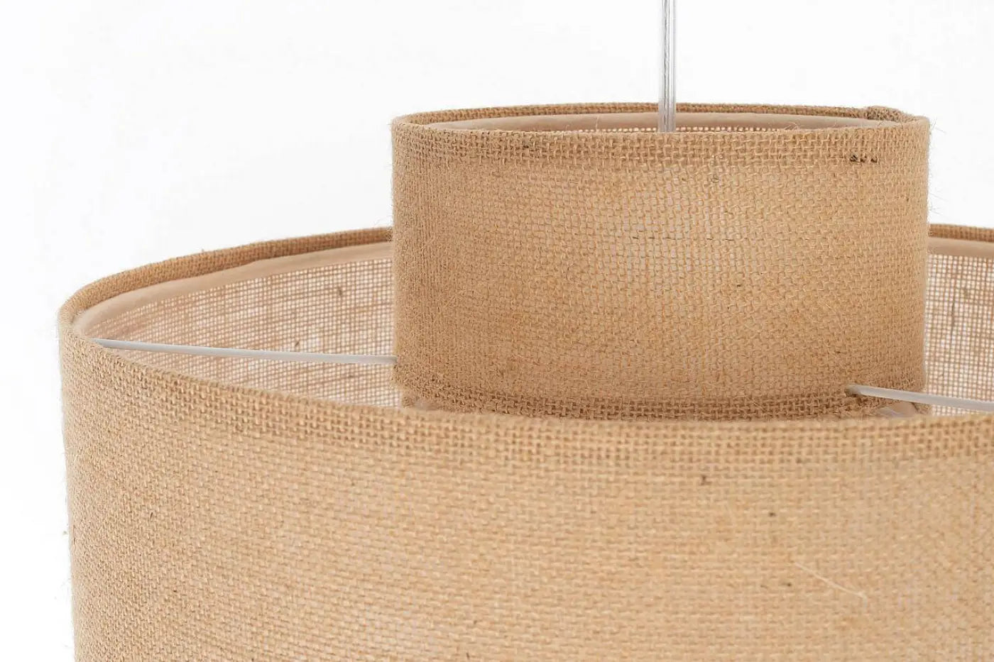 Suspension Luminaire en Tissu - Twin (Beige)