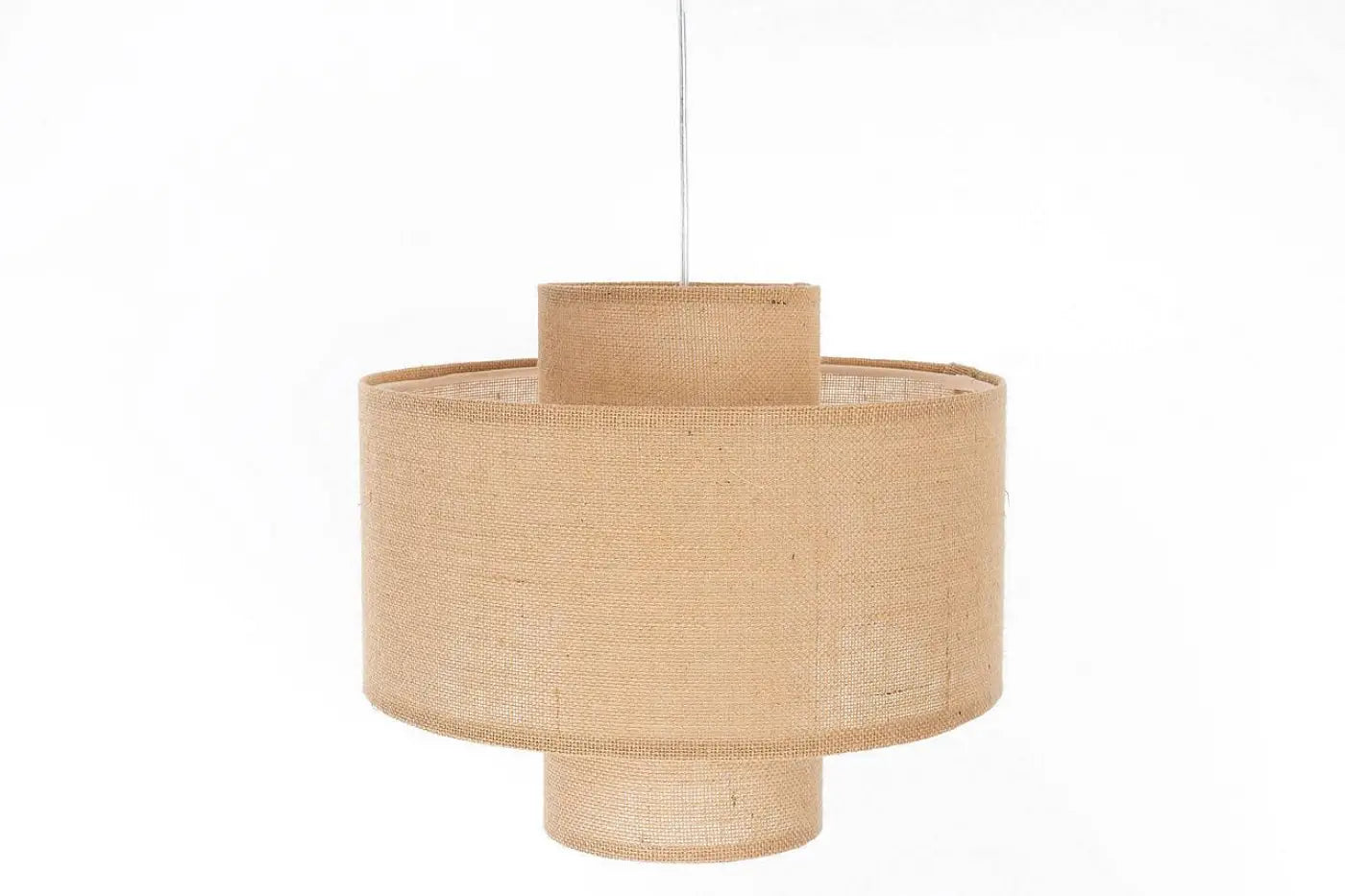 Suspension Luminaire en Tissu - Twin (Beige)