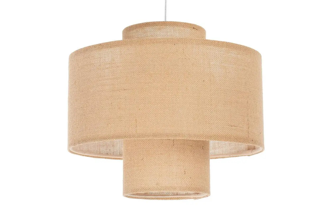 Suspension Luminaire en Tissu - Twin (Beige)