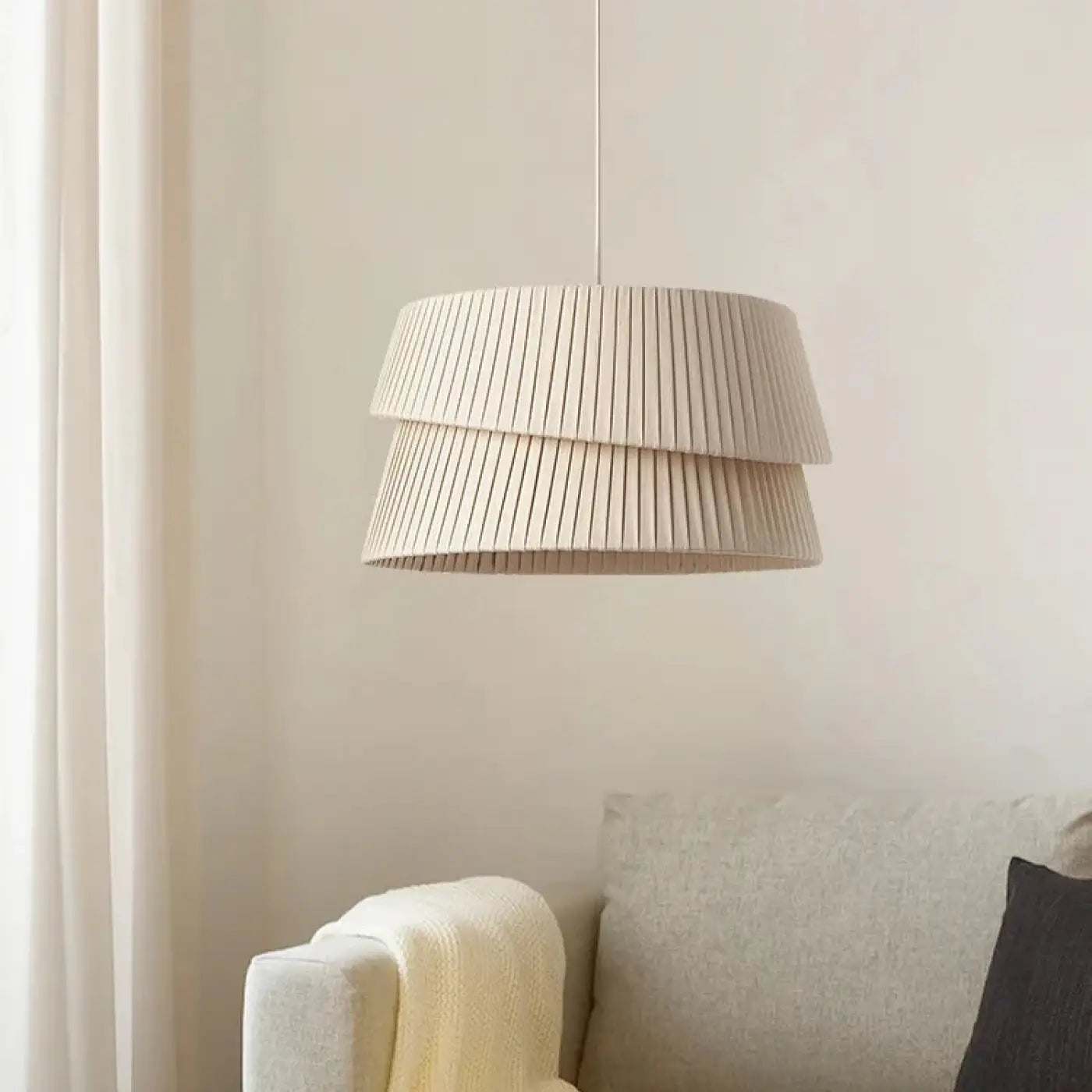 Suspension Luminaire Moderne en Tissu - Plidos