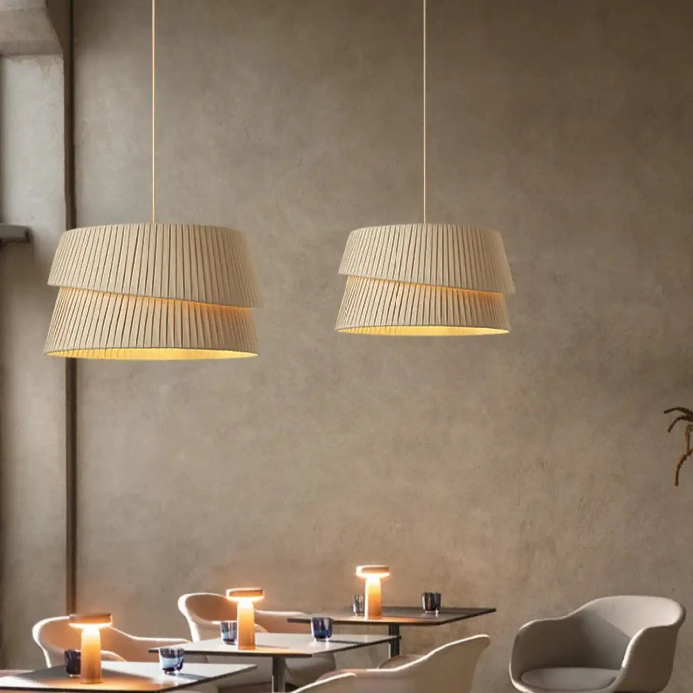 Suspension Luminaire Moderne en Tissu - Plidos