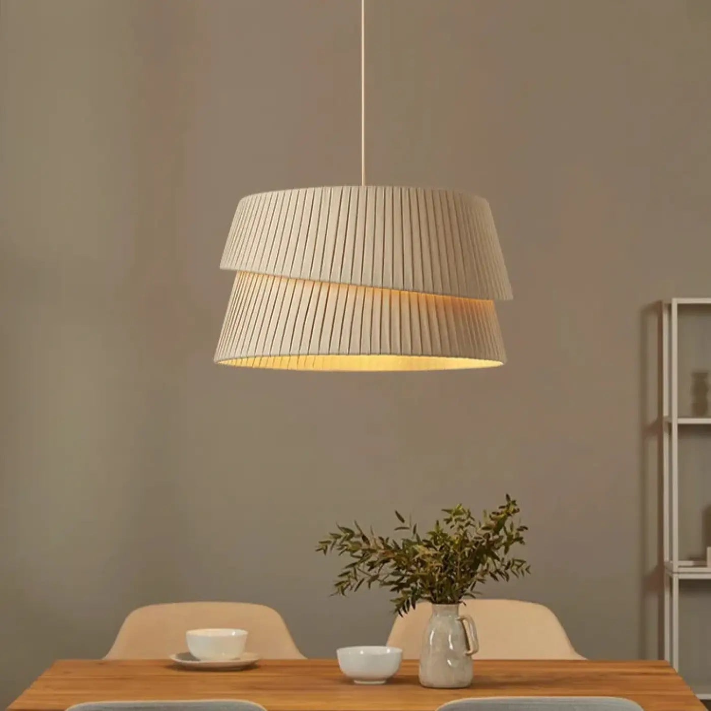 Suspension Luminaire Moderne en Tissu - Plidos