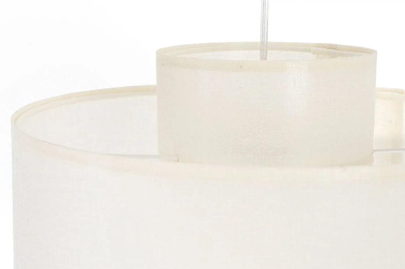 Suspension Luminaire en Tissu - Twin (Blanc Crème)