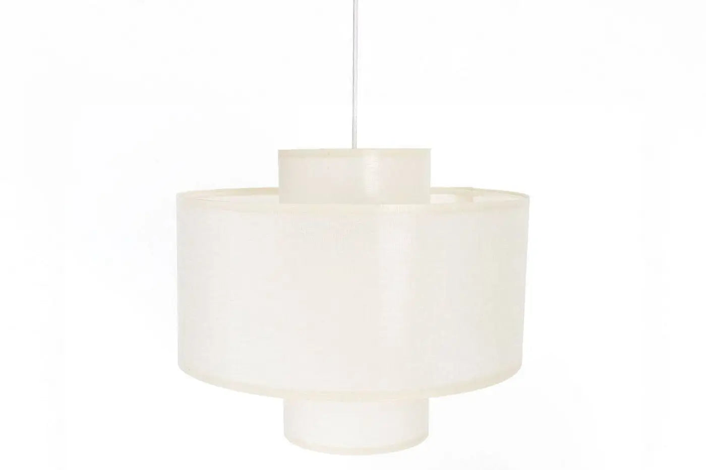 Suspension Luminaire en Tissu - Twin (Blanc Crème)