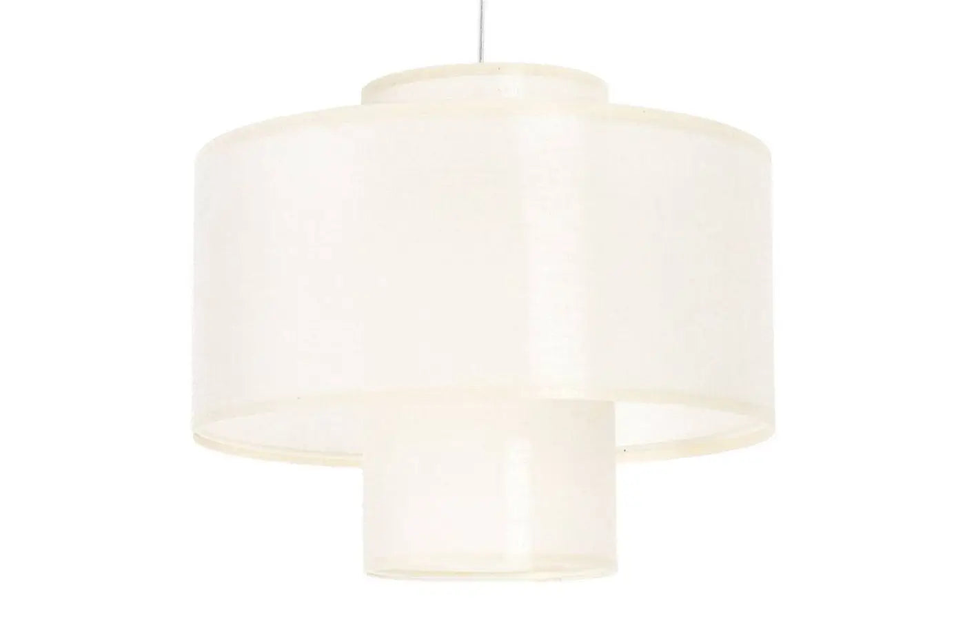 Suspension Luminaire en Tissu - Twin (Blanc Crème)