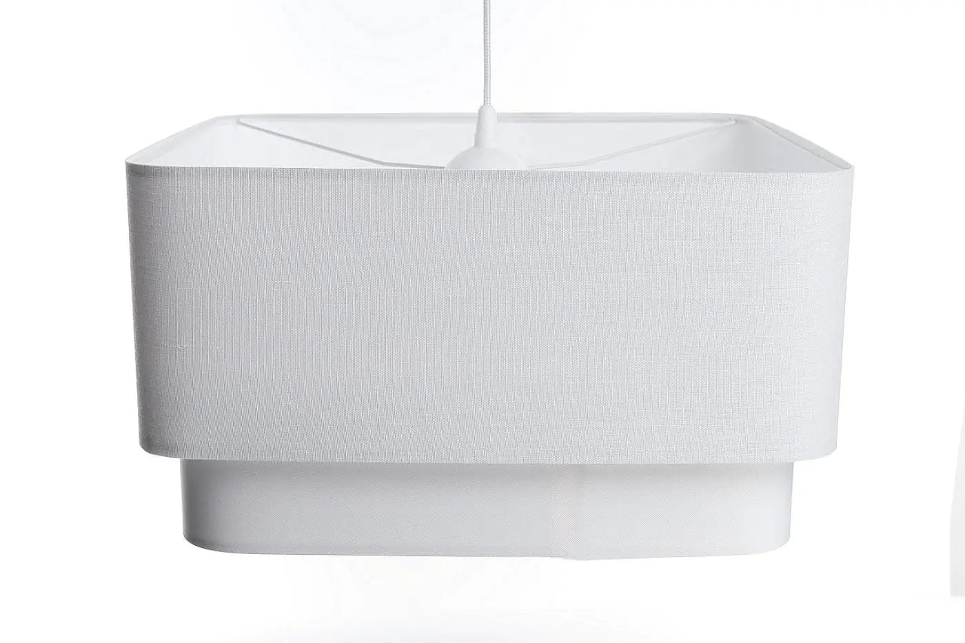 Suspension Luminaire Design en Tissu - Kwadro Duo (Blanc)