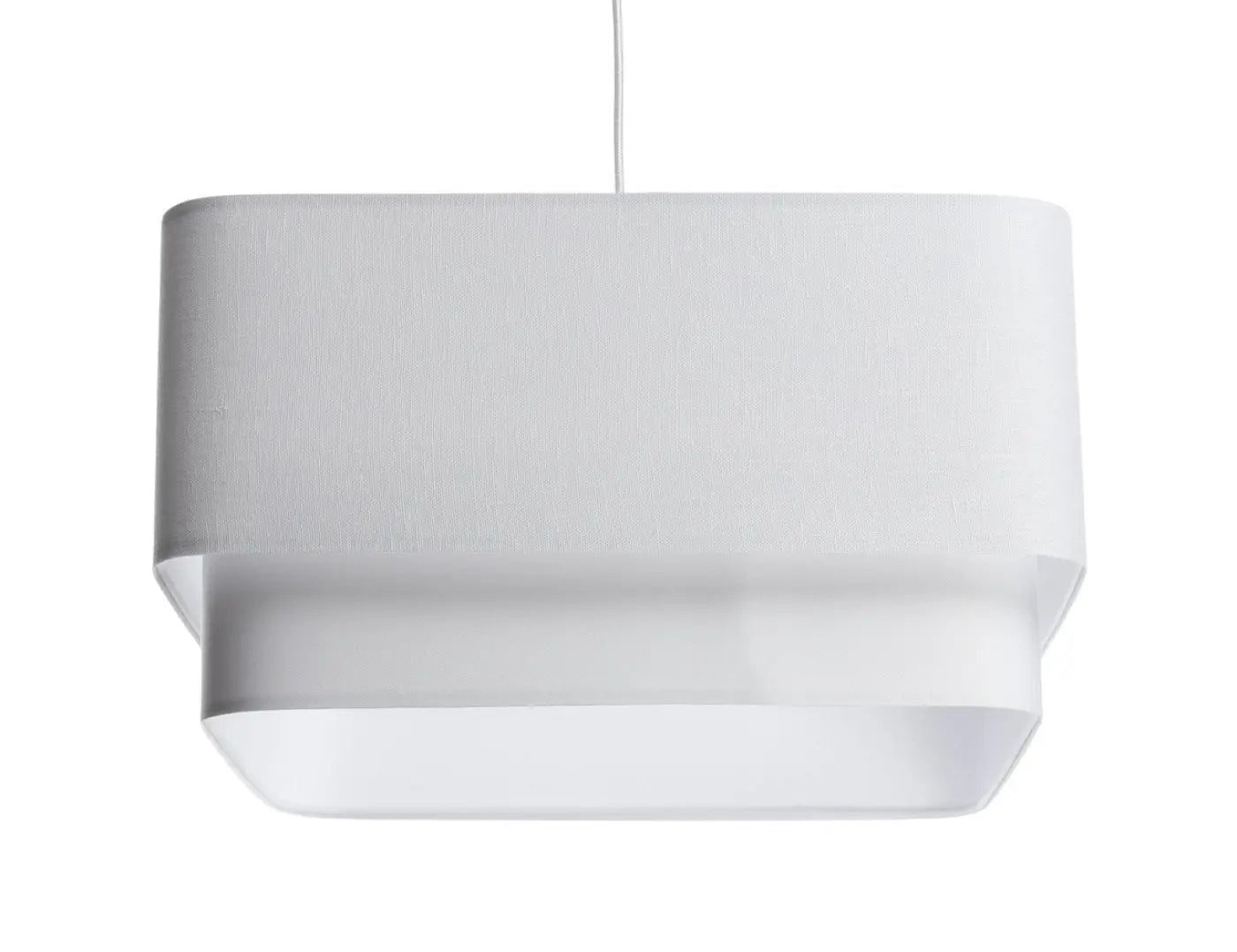 Suspension Luminaire Design en Tissu - Kwadro Duo (Blanc)