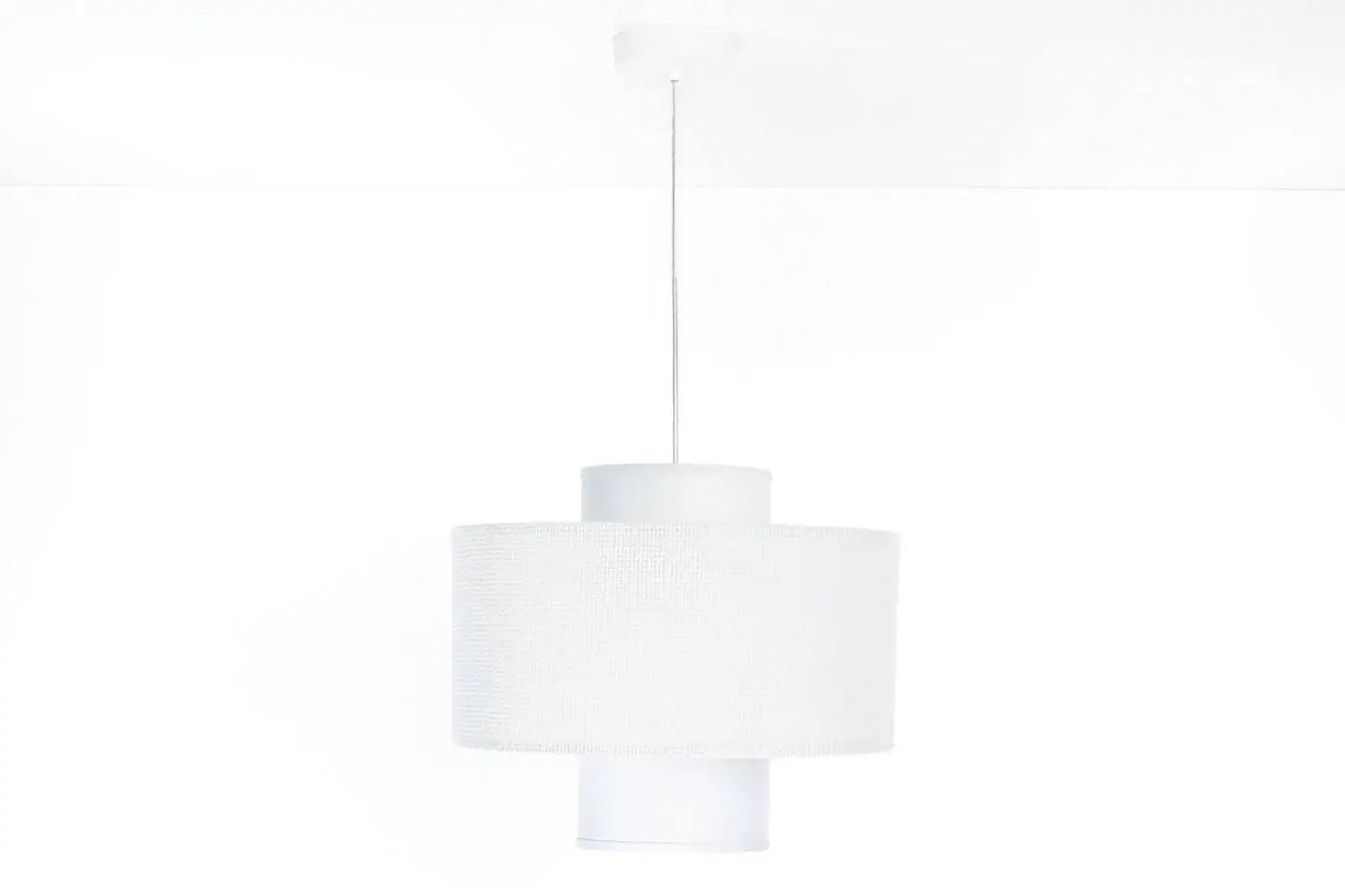Suspension Luminaire Moderne en Tissu - Twin (Blanc)