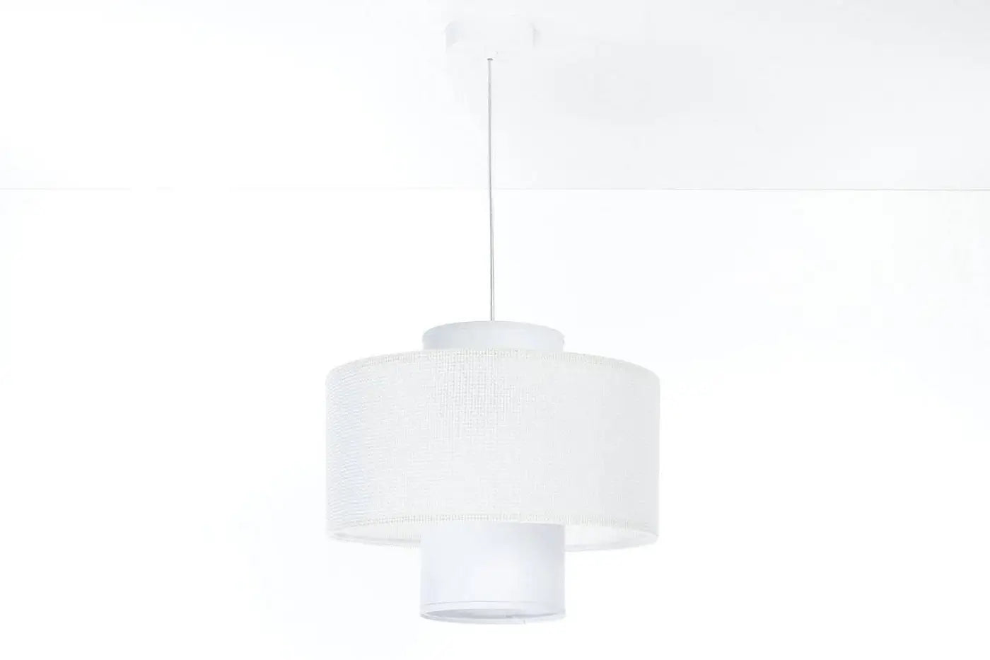 Suspension Luminaire Moderne en Tissu - Twin (Blanc)