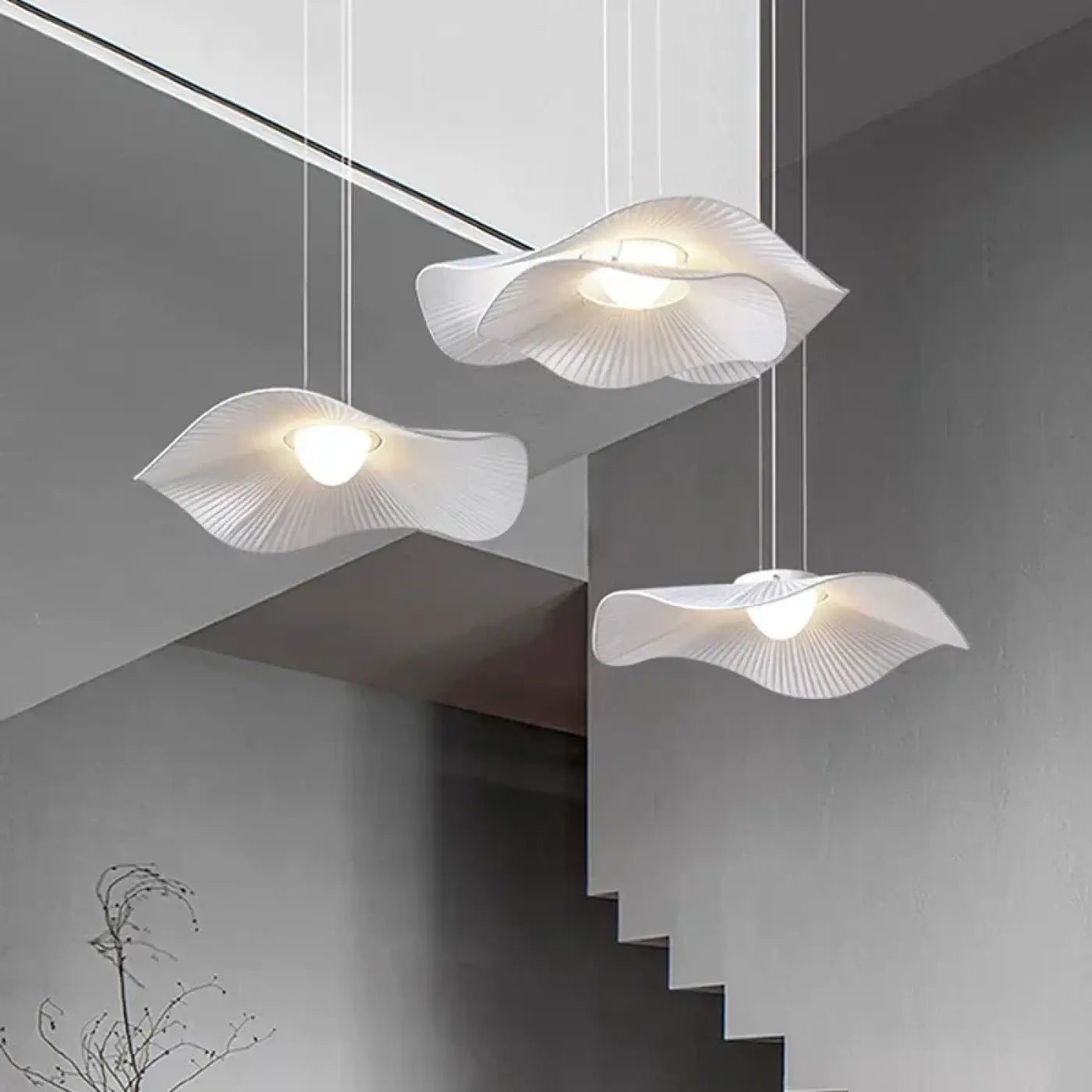Suspension Luminaire Moderne en Tissu - Plisse