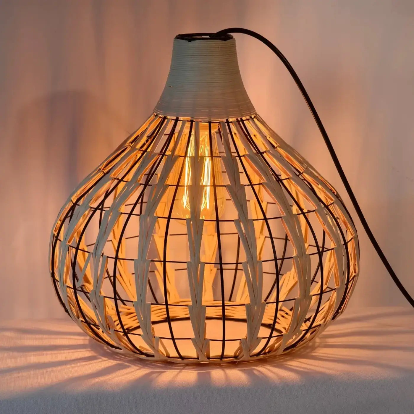 Suspension Luminaire Boheme en Bambou - Keriwi