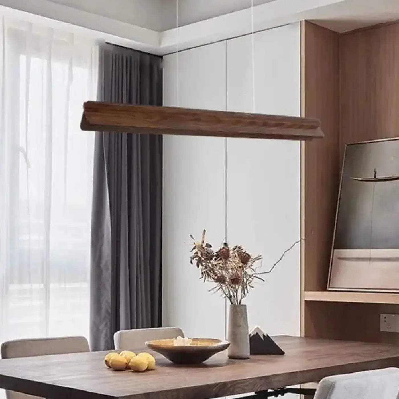 Suspension Luminaire Moderne en Bois - Plemite