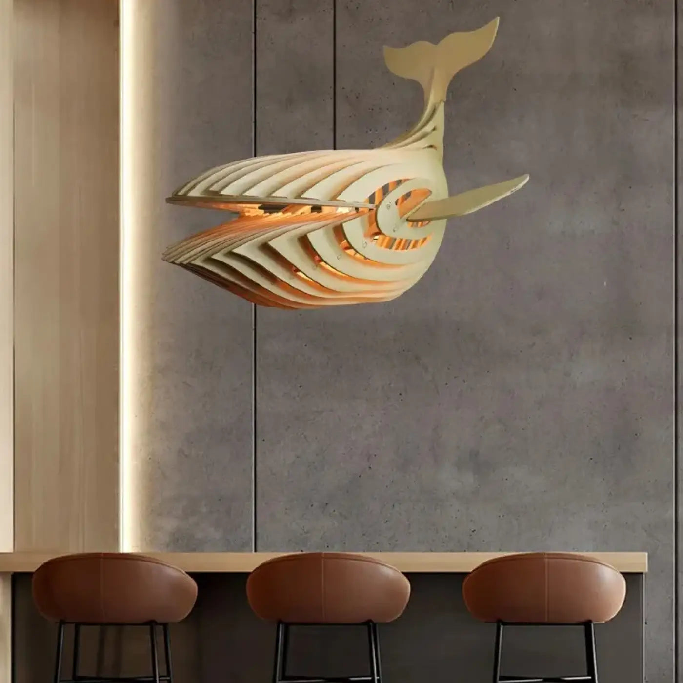 Suspension Luminaire Design en Bois - Diba