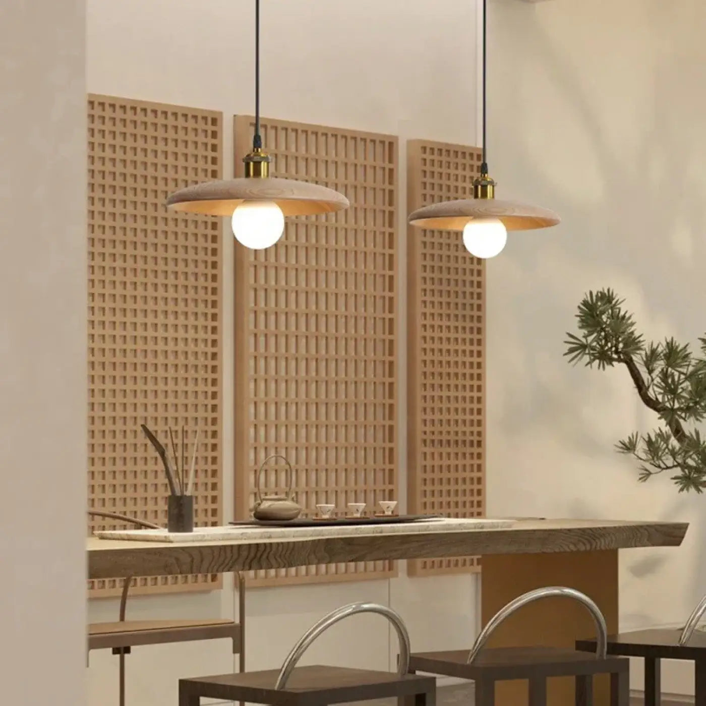 Suspension Luminaire en Bois - Mani