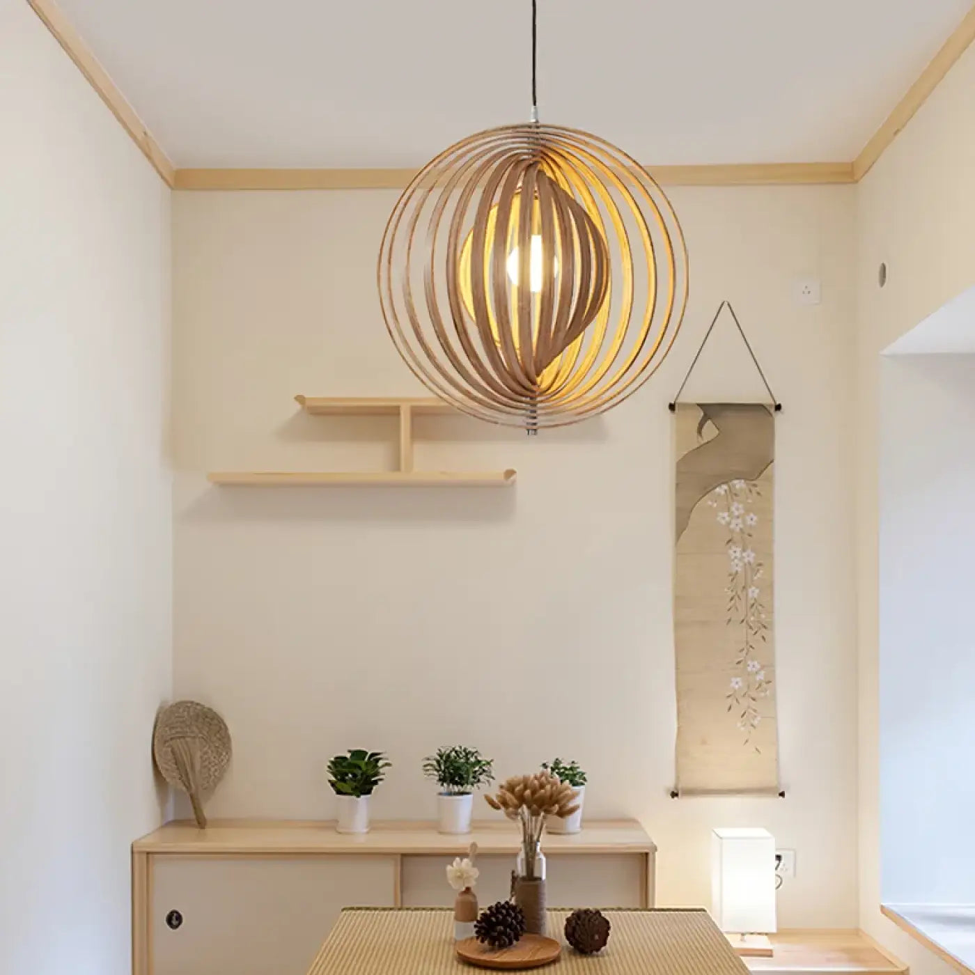 Suspension Luminaire Design en Bois - Moda