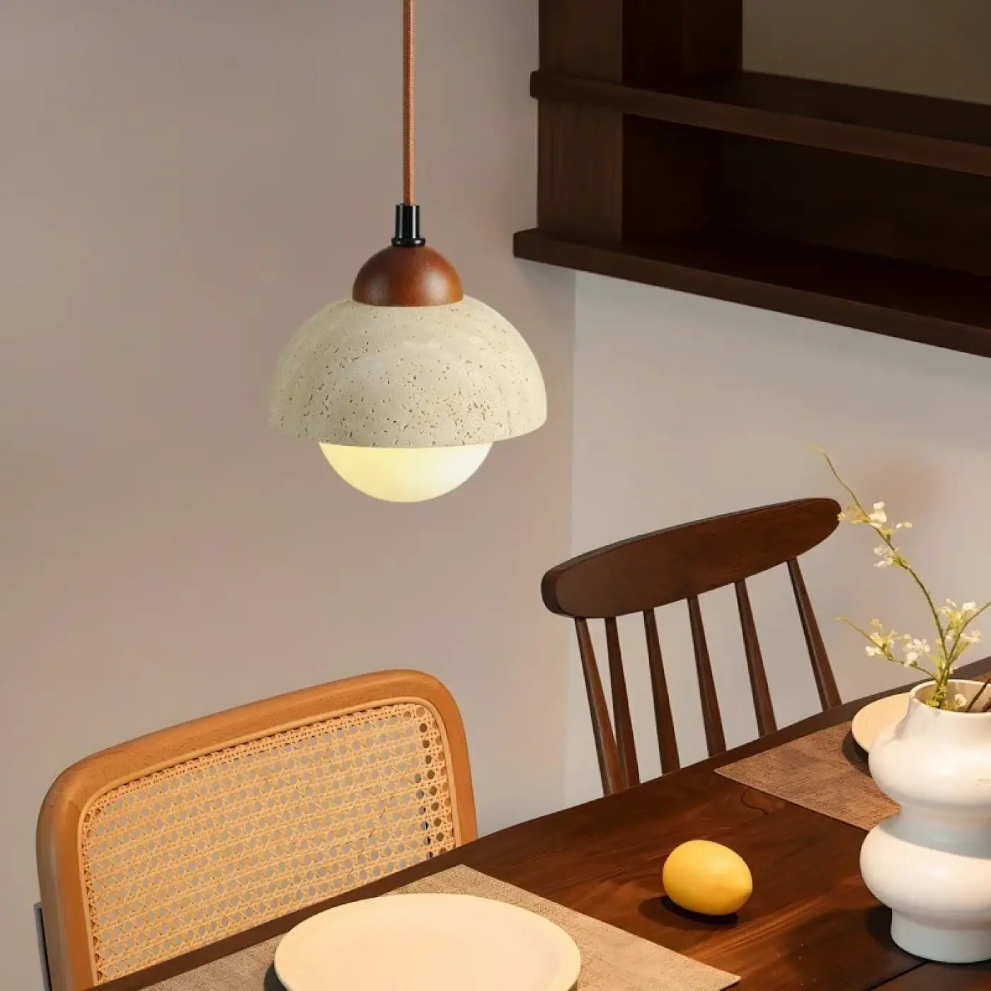 Suspension Luminaire Design en Bois - Yumite