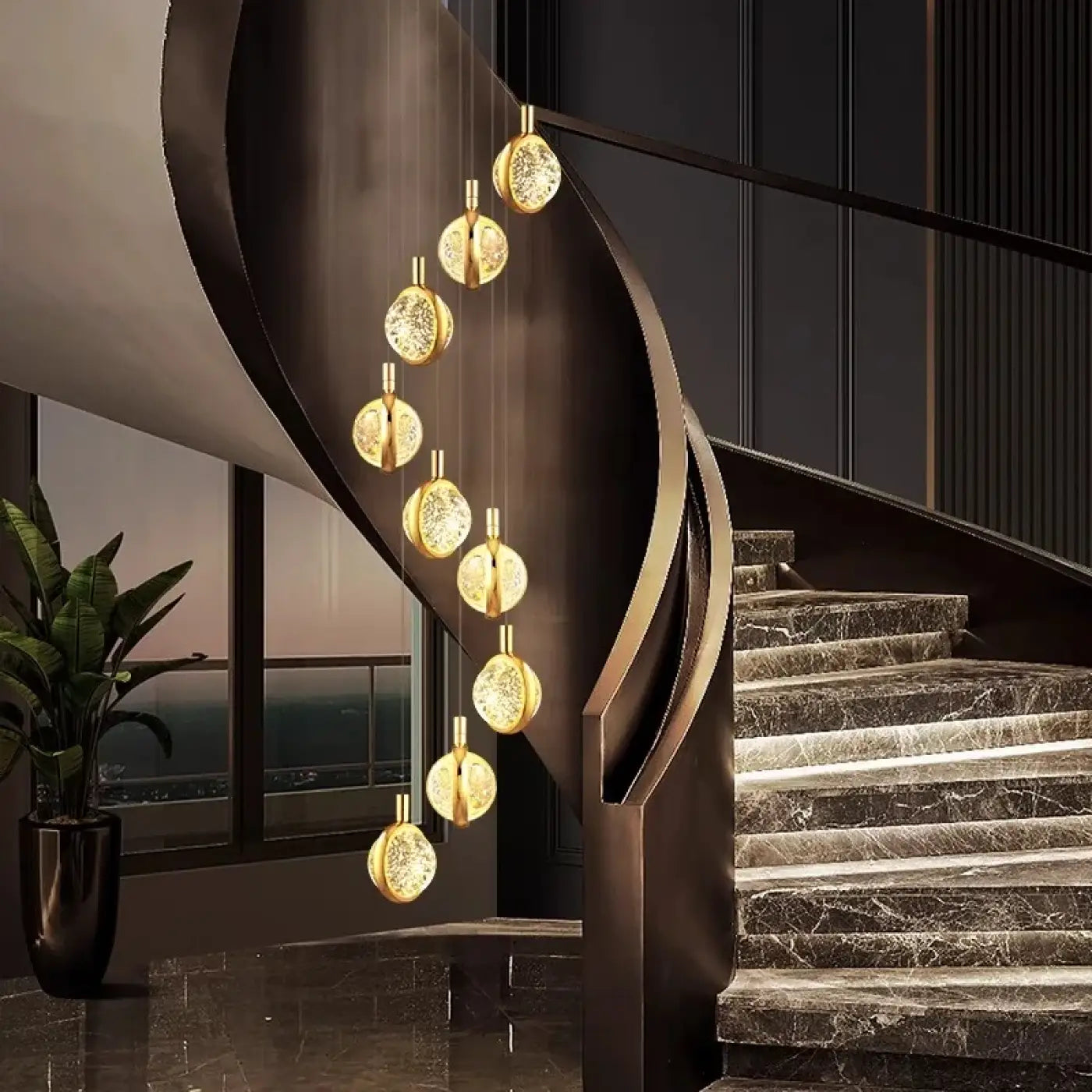 Suspension Luminaire Design en Cristal - Disca