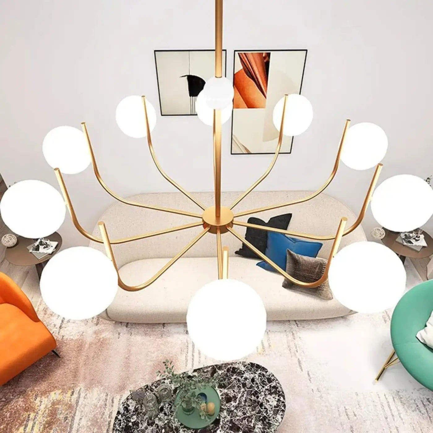 Suspension Luminaire en Laiton - Maji