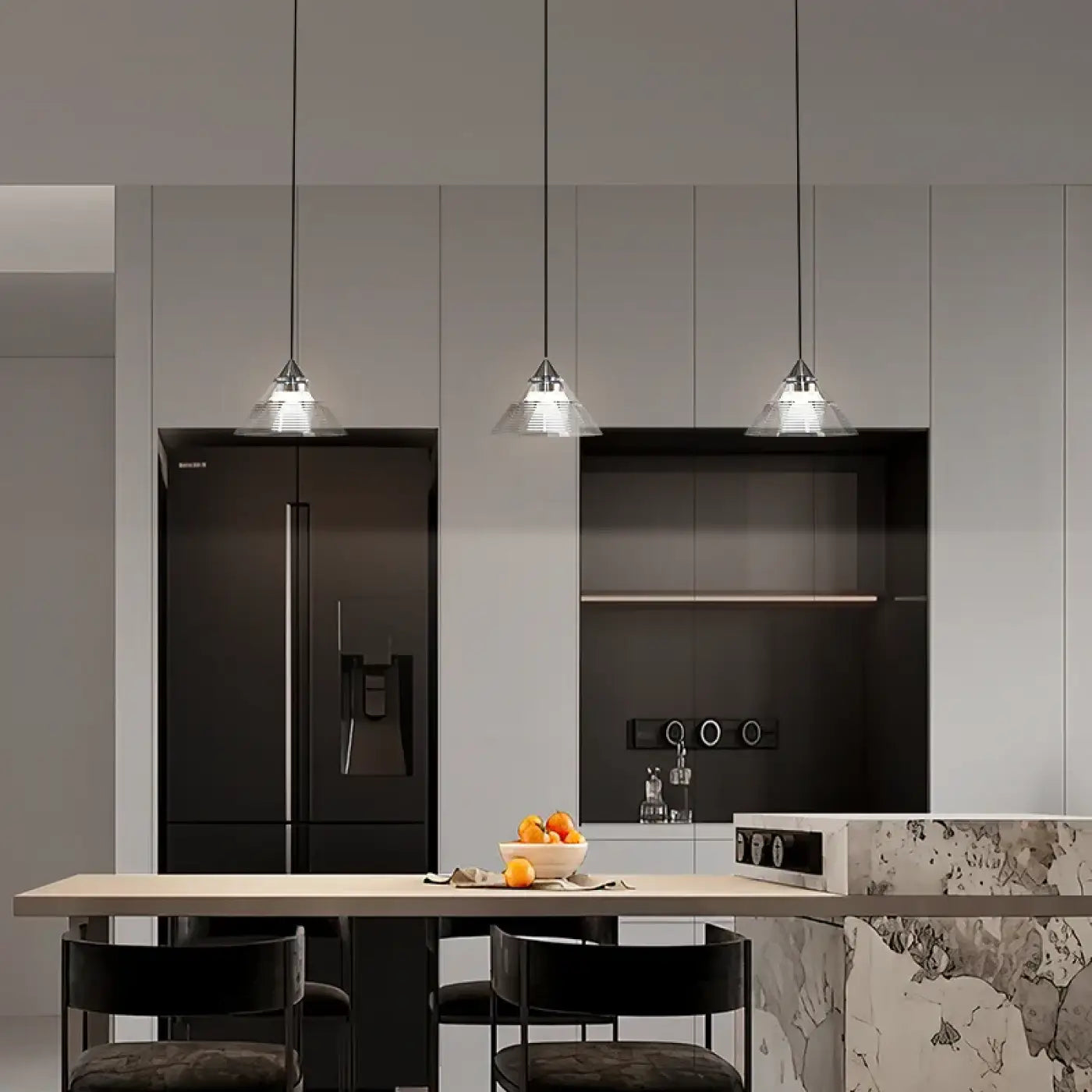 Suspension Luminaire Minimaliste en Verre - Polle