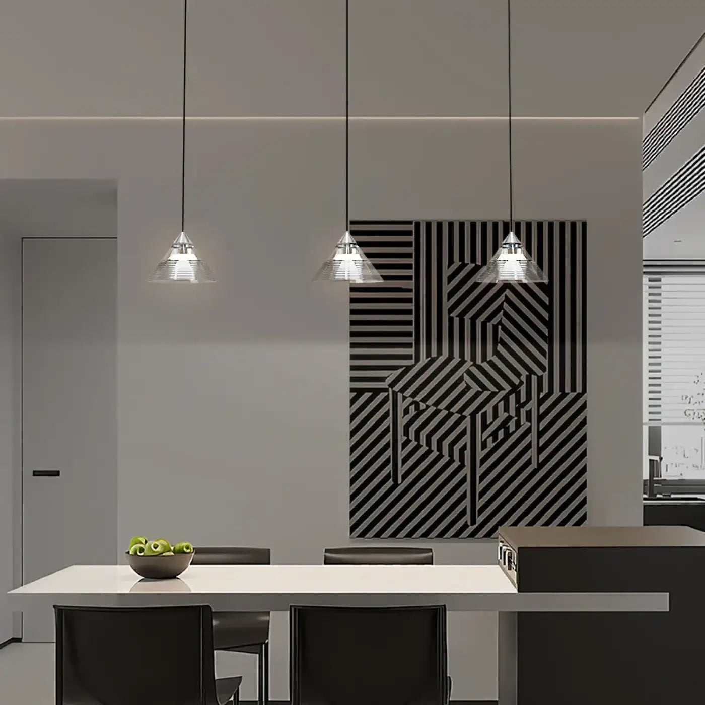 Suspension Luminaire Minimaliste en Verre - Polle