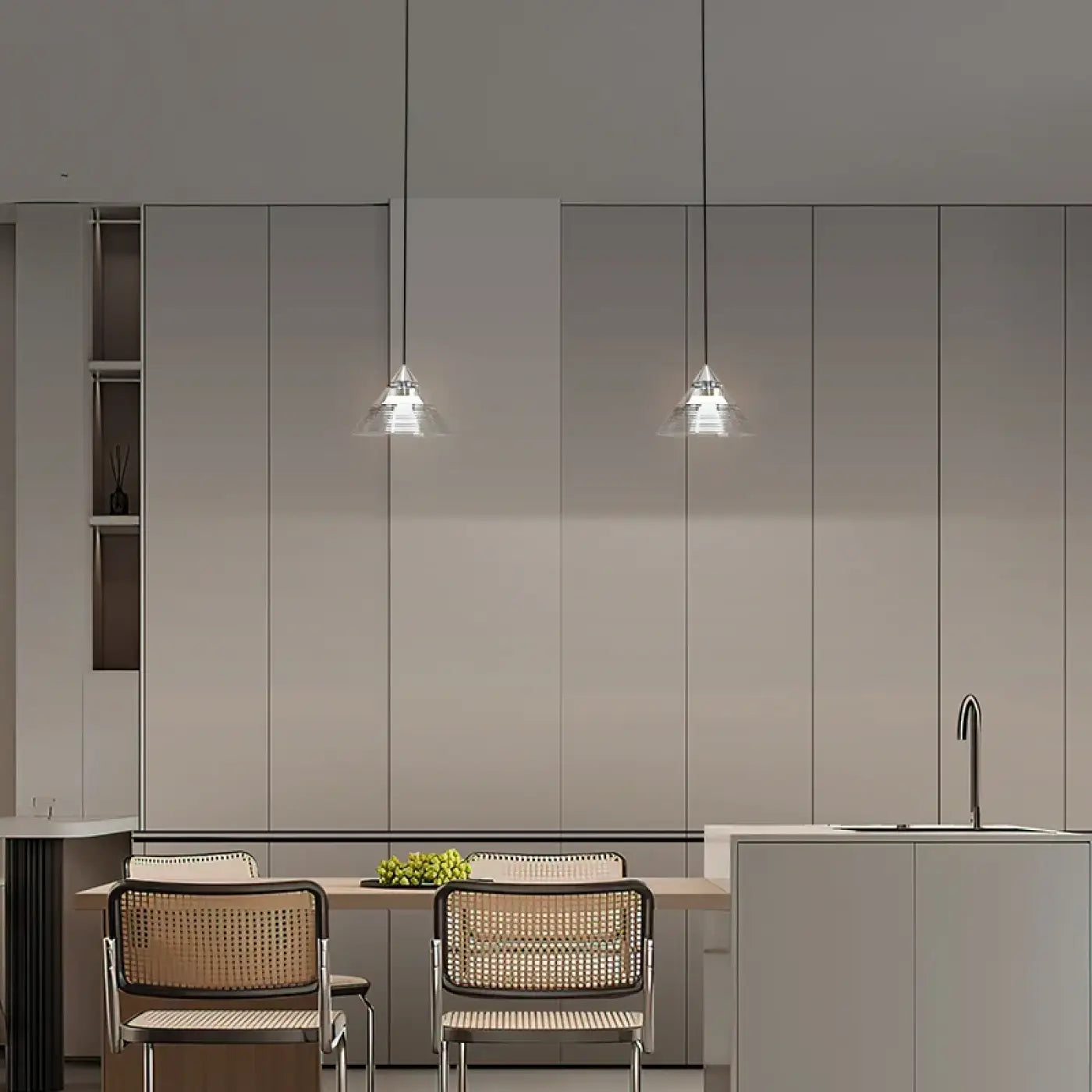 Suspension Luminaire Minimaliste en Verre - Polle