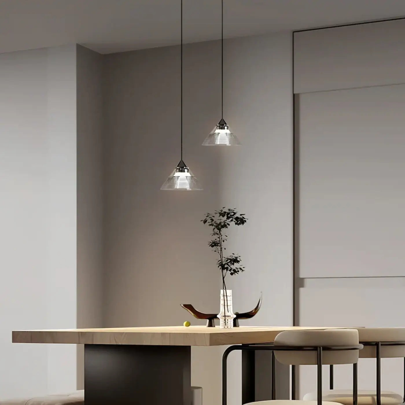 Suspension Luminaire Minimaliste en Verre - Polle