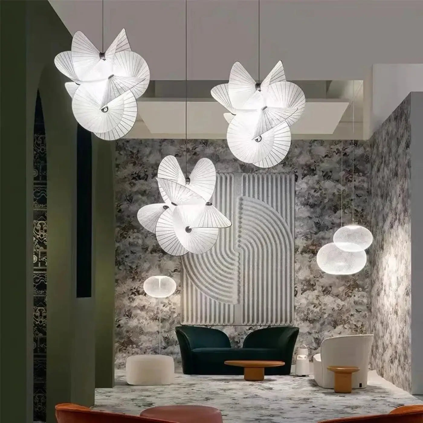 Suspension Luminaire Design en Tissu - Bimmeki